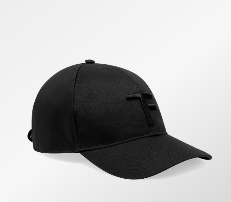 Tom ford CANVAS AND SMOOTH LEATHER CAP Black