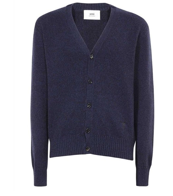 Ami Tonal Ami De Coeur Cardigan Night Blue