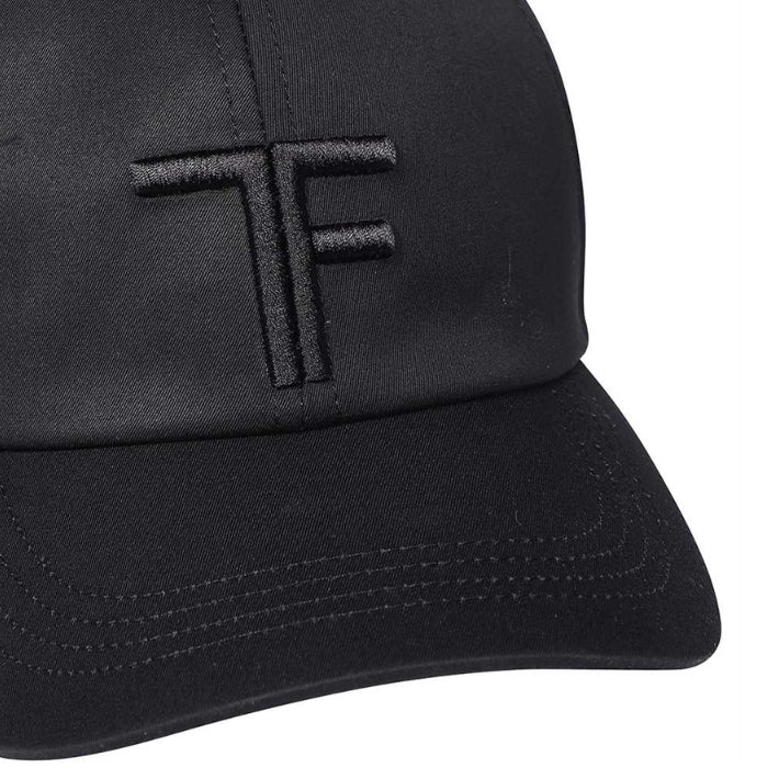 Tom ford CANVAS AND SMOOTH LEATHER CAP Black