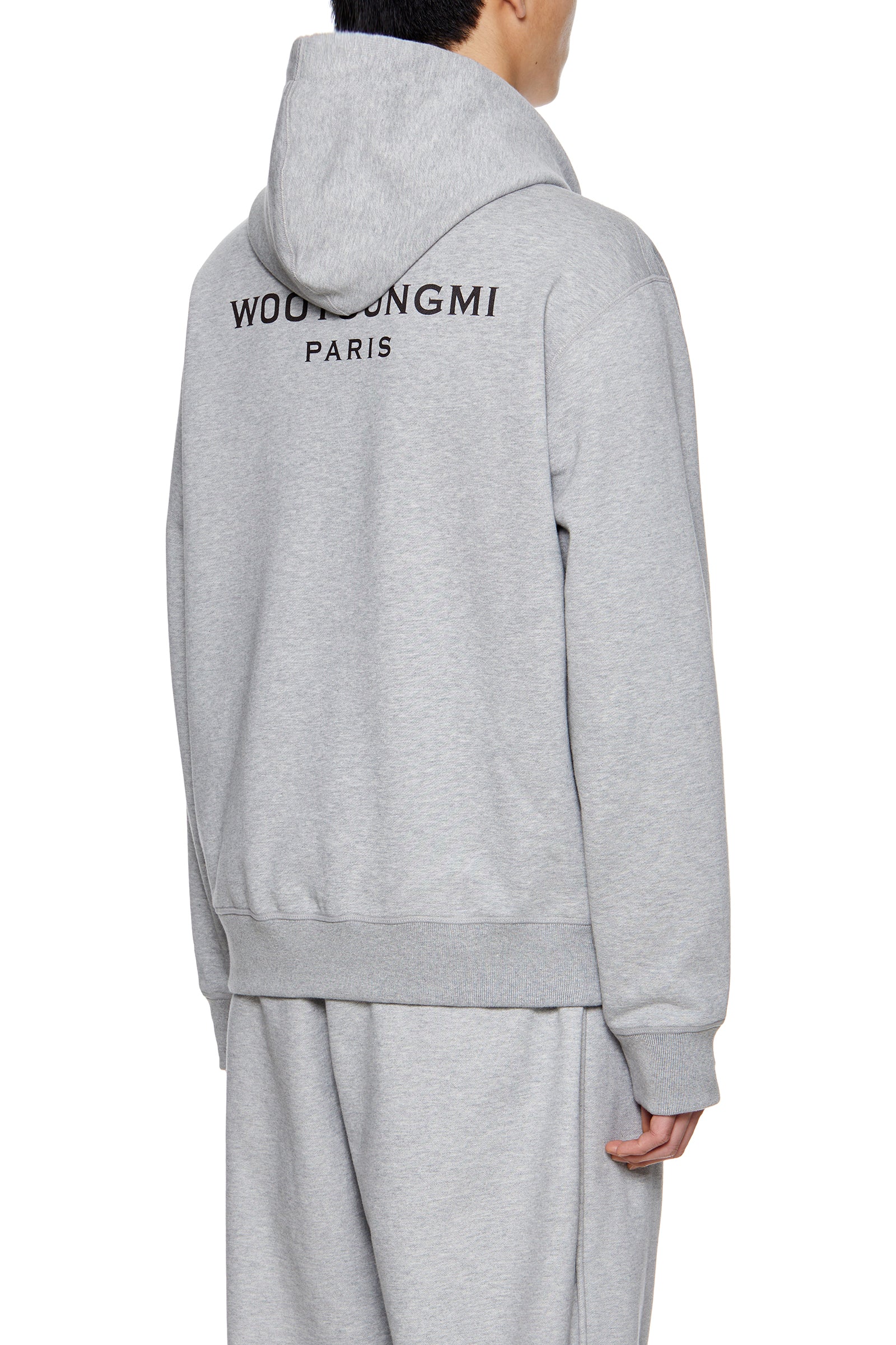 WOOYOUNGMI Gray Back Logo Hoodie