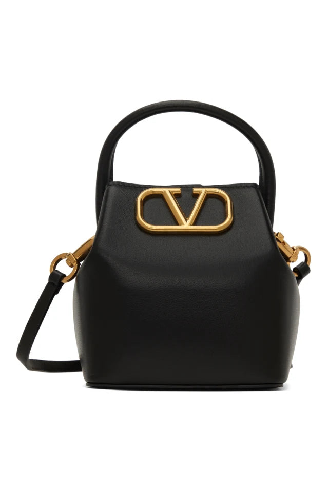 VALENTINO GARAVANI Black Mini VLogo Bag