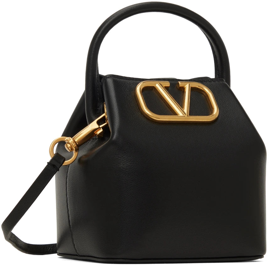 VALENTINO GARAVANI Black Mini VLogo Bag