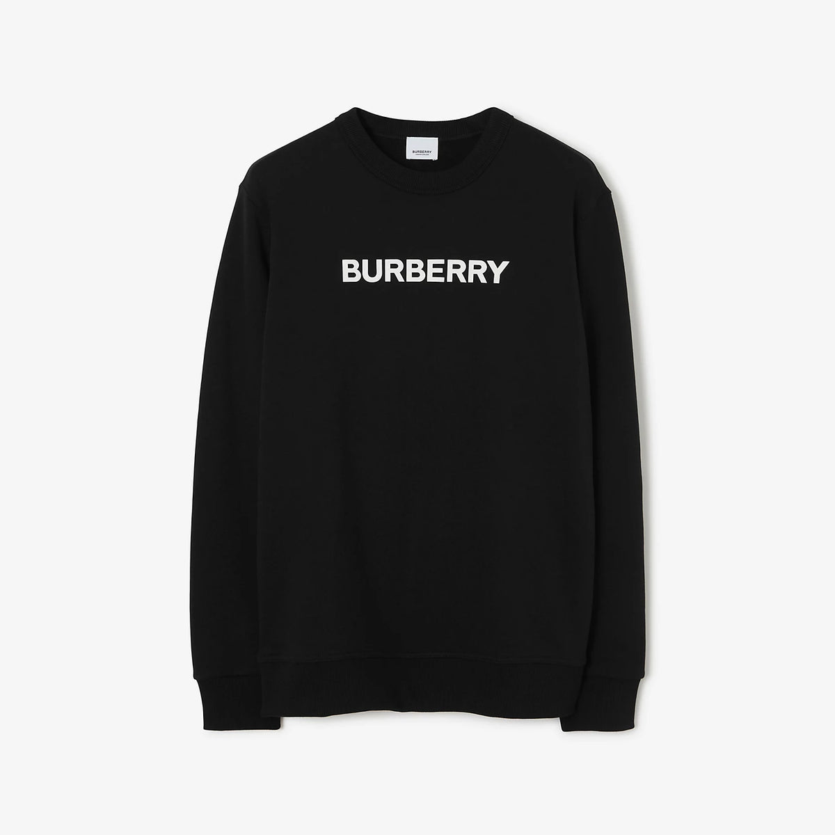 Burberry Logo Print Cotton Sweatshirt Black