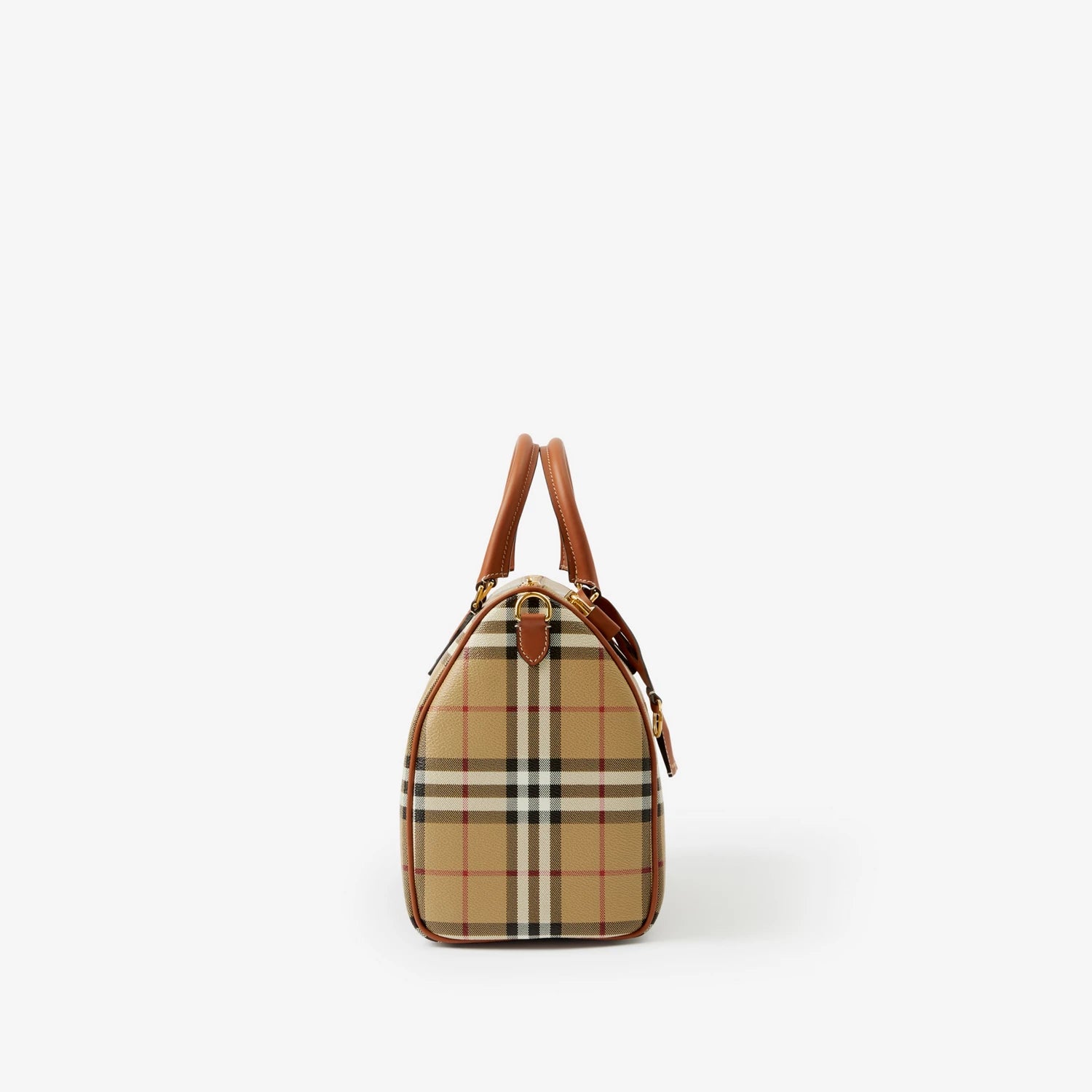 Burberry Check Medium Bowling Bag Beige