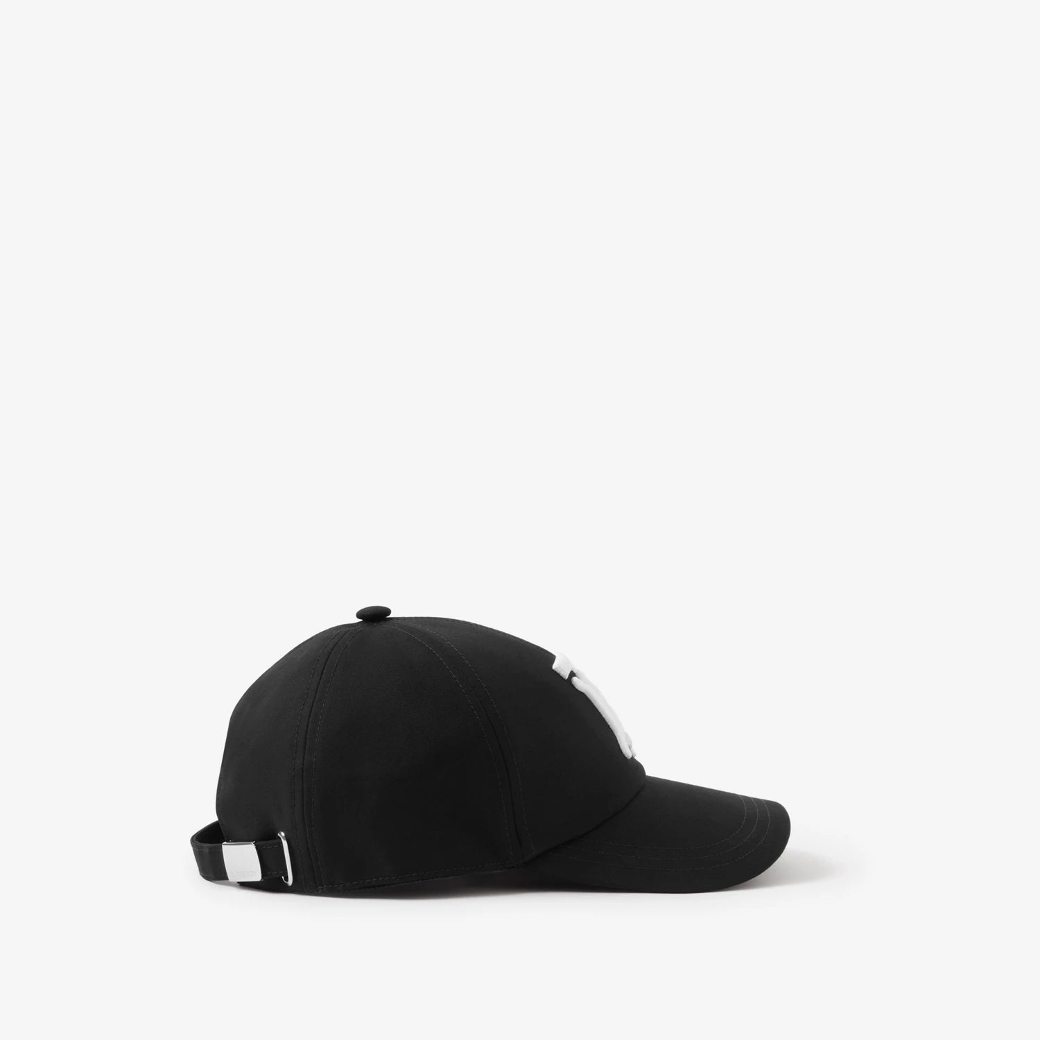 Burberry Monogram Motif Cotton Twill Baseball Cap Black