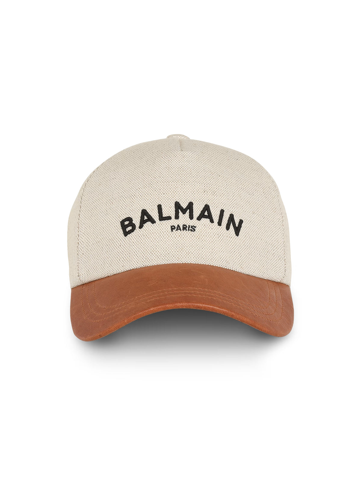 Balmain Cotton cap with Balmain logo Beige