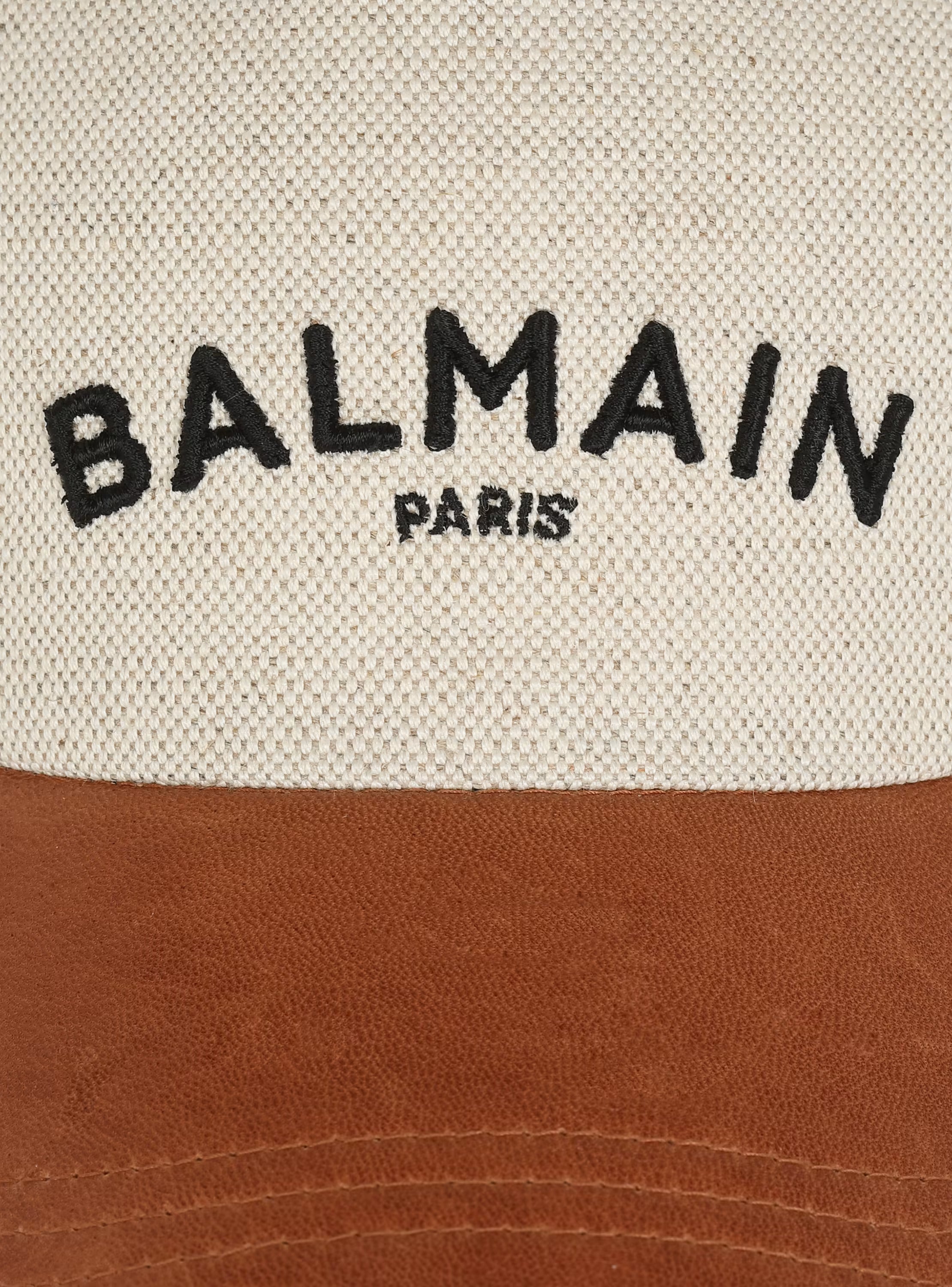 Balmain Cotton cap with Balmain logo Beige