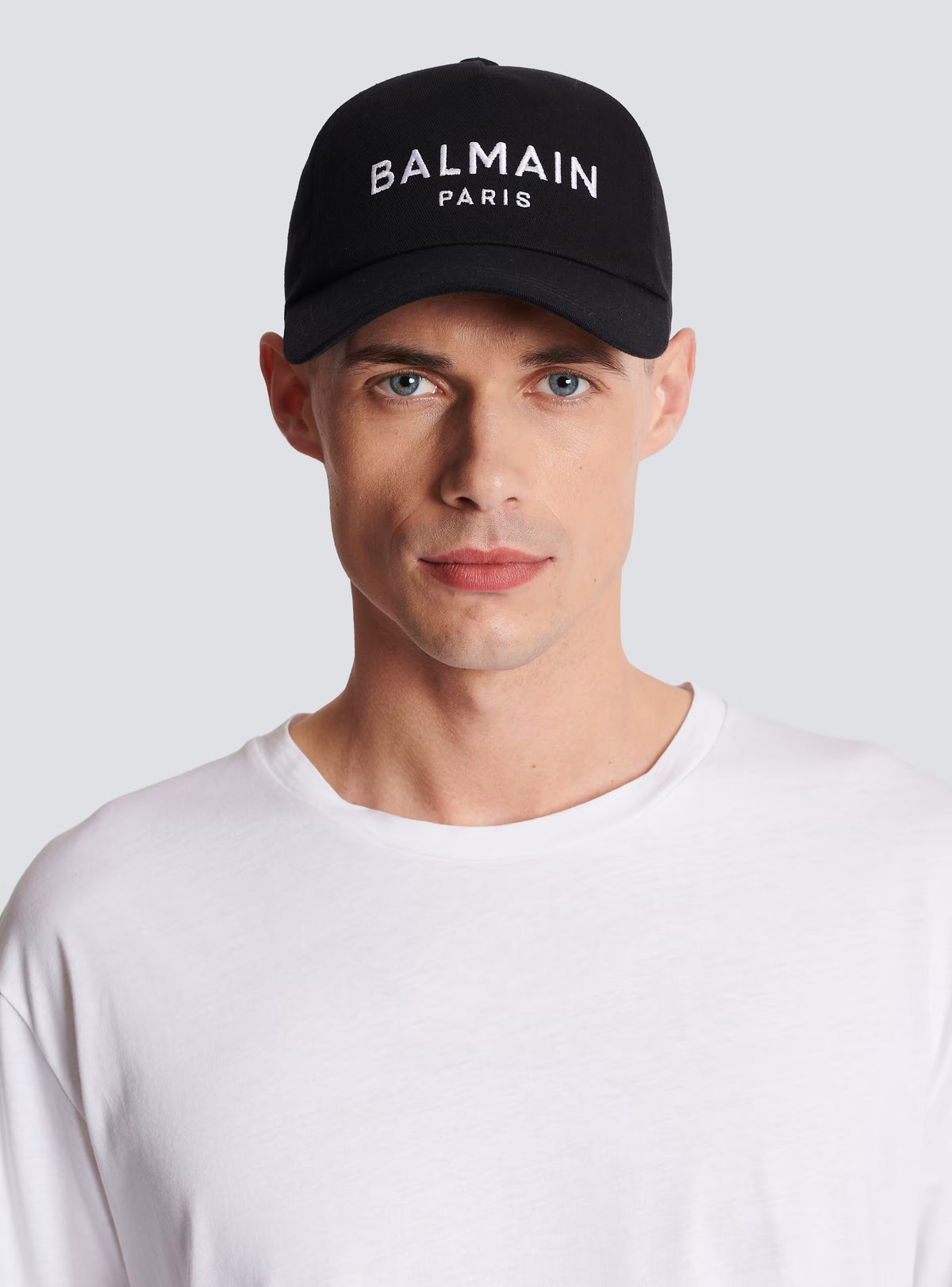 Balmain Cotton cap with Balmain logo Black