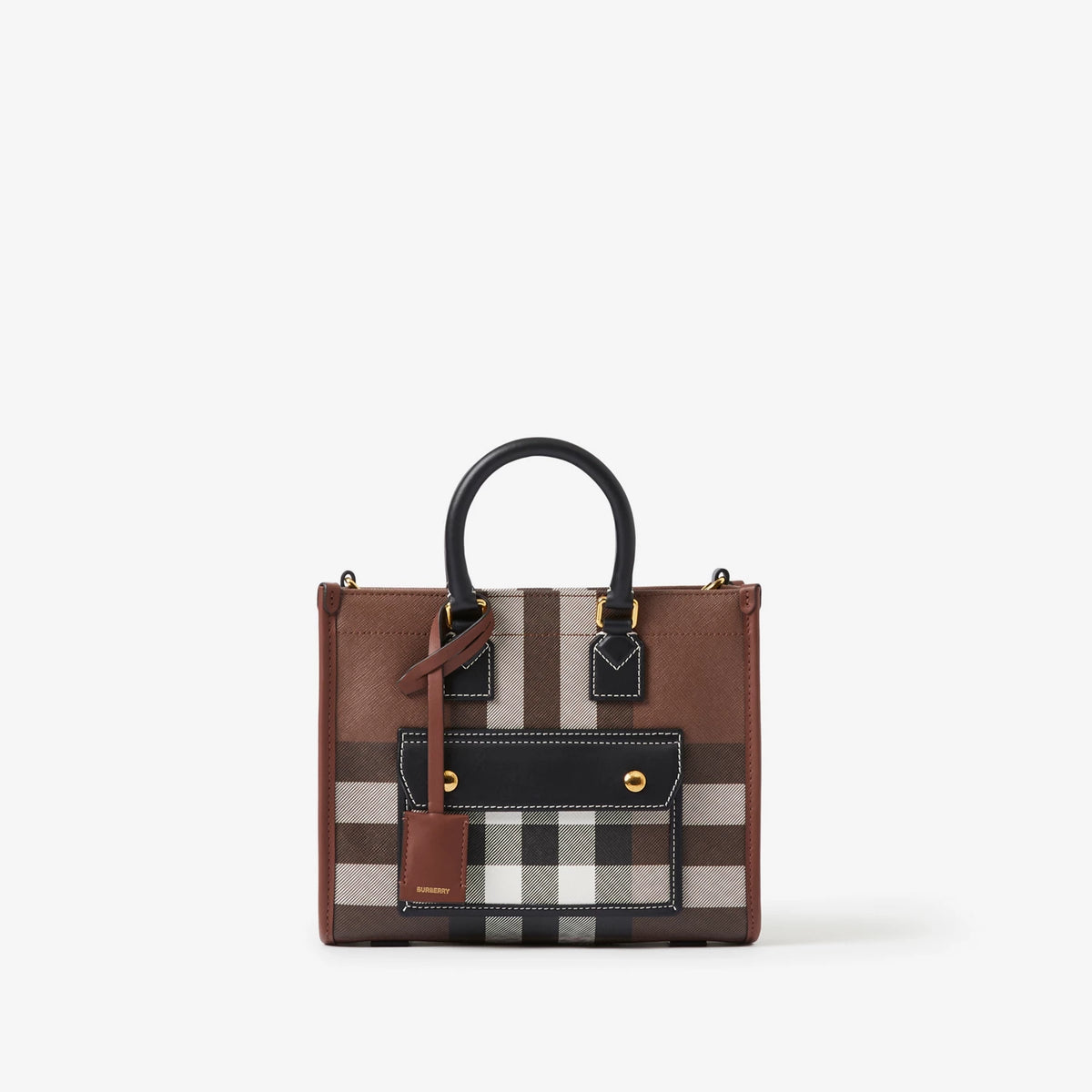 Burberry Mini Freya Tote Birch Brown