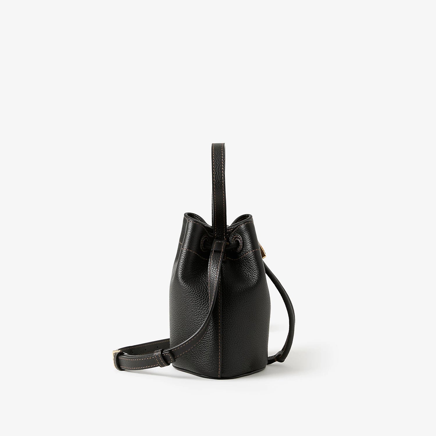 Burberry Mini TB Bucket Bag Black