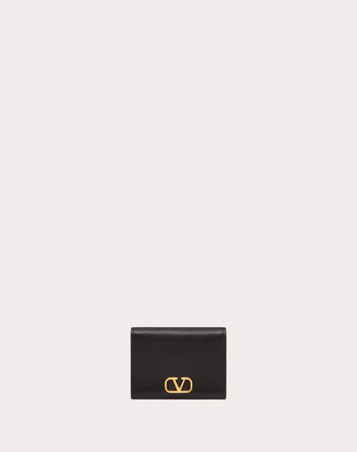 VALENTINO COMPACT VLOGO SIGNATURE GRAINY CALFSKIN WALLET