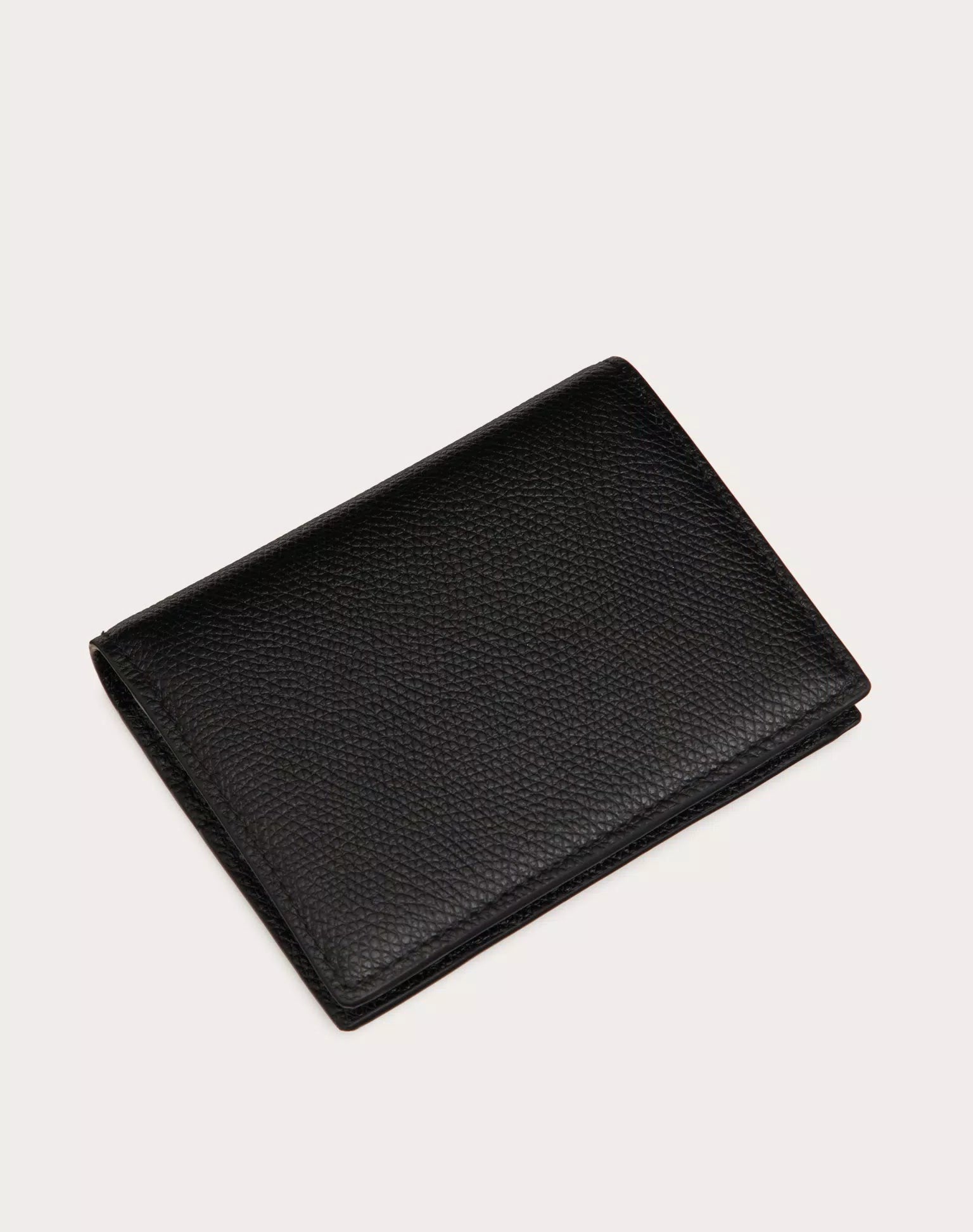 VALENTINO COMPACT VLOGO SIGNATURE GRAINY CALFSKIN WALLET