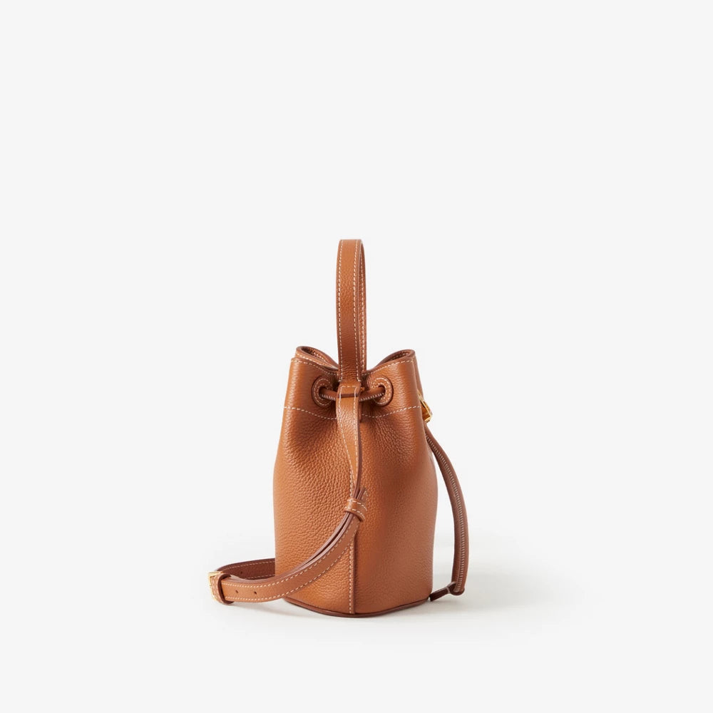 Burberry Mini TB Bucket Bag Warm Russet Brown