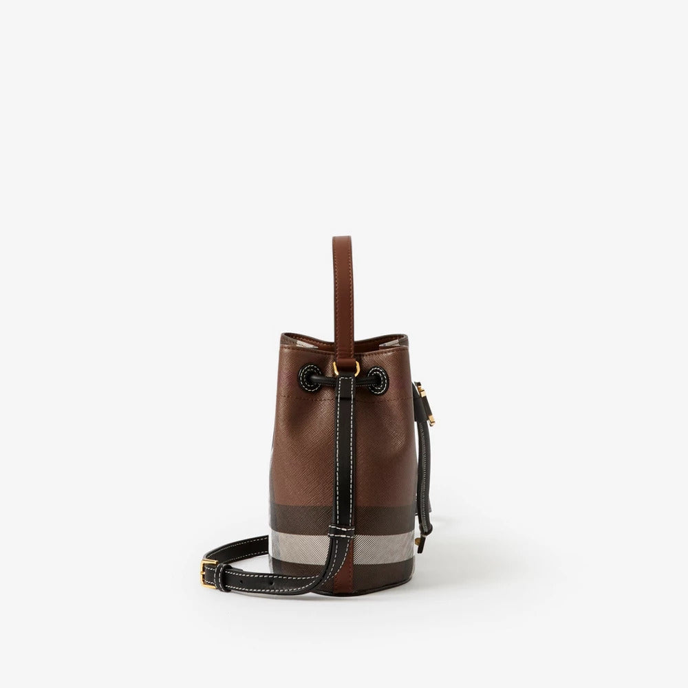 Burberry Mini TB bucket Bag in Dark Birch Brown