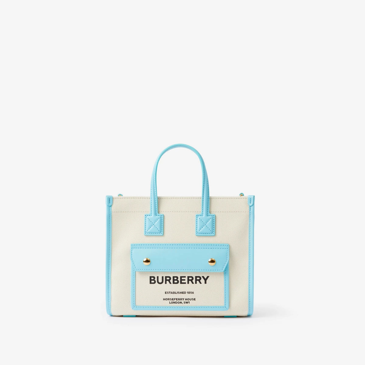 Burberry Mini Freya Tote Cool Sky Blue