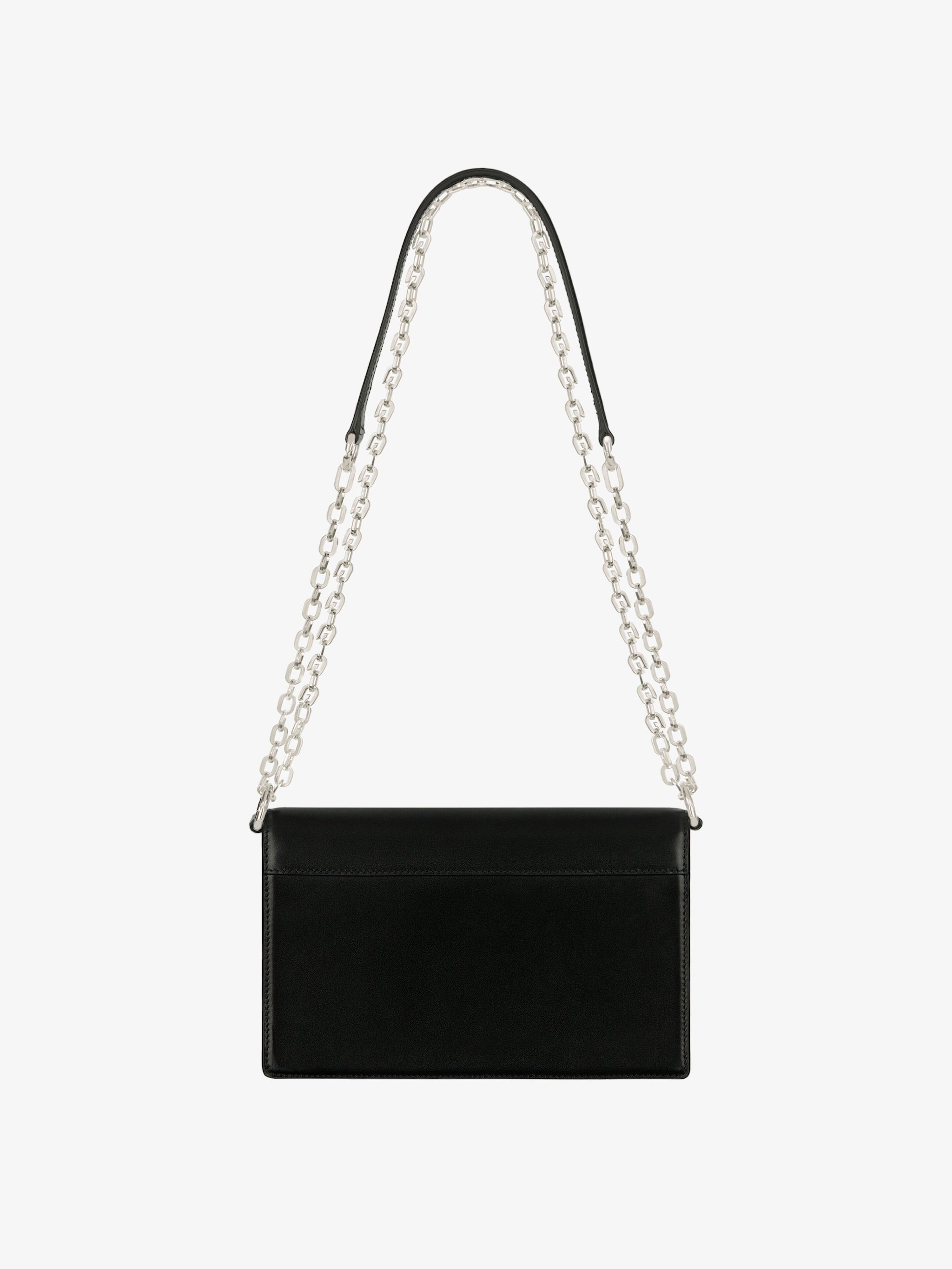 Givenchy Small 4G bag in Box leather with chain silver