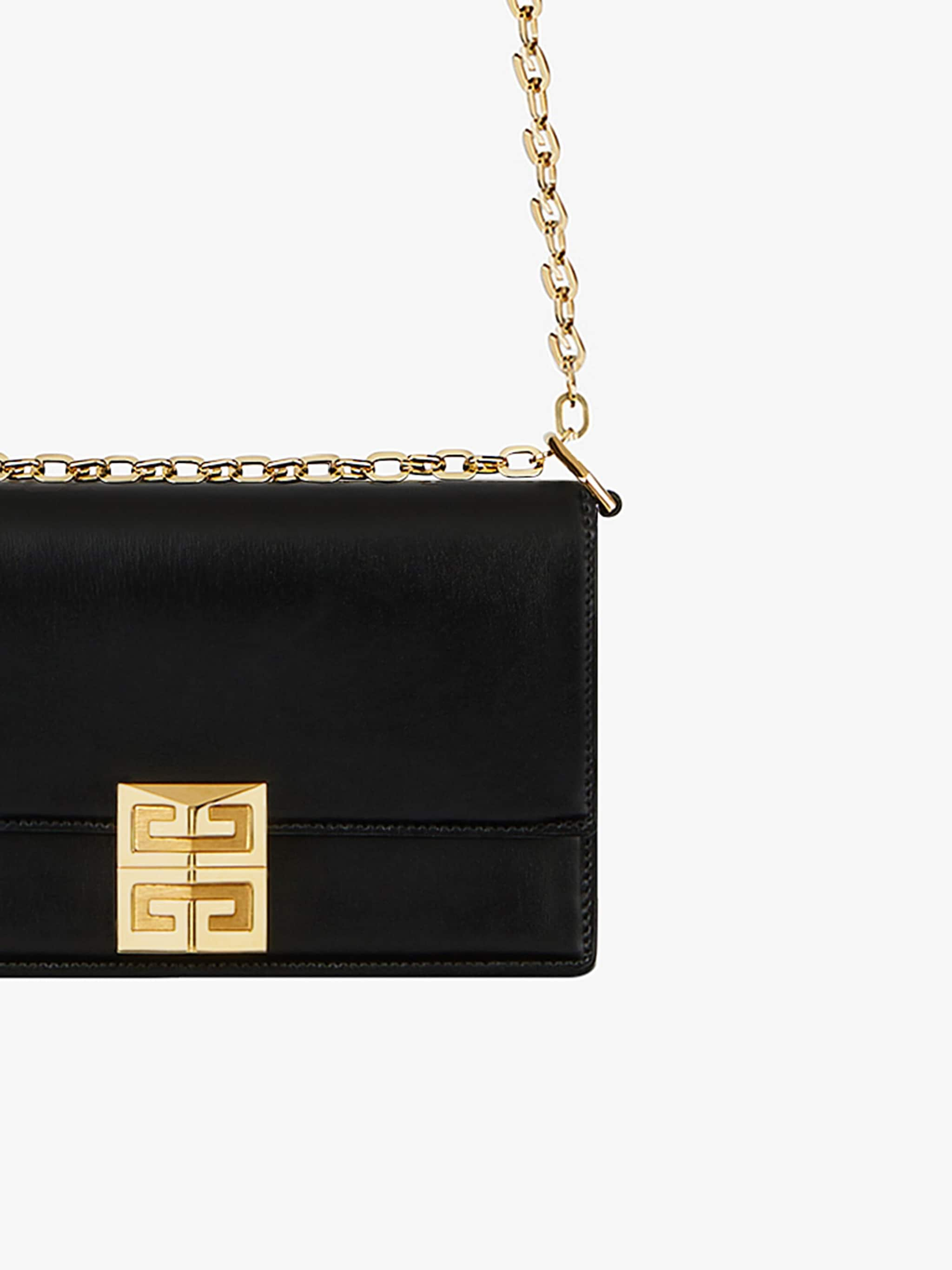 Givenchy Small 4G bag in Box leather with chain gold