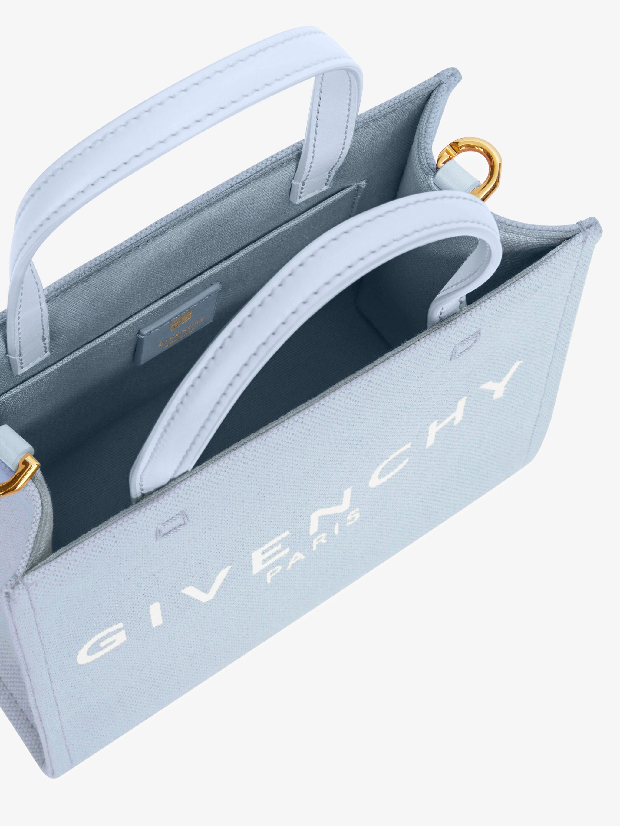 GIvenchy Mini G-Tote shopping bag in canvas Cloud Blue