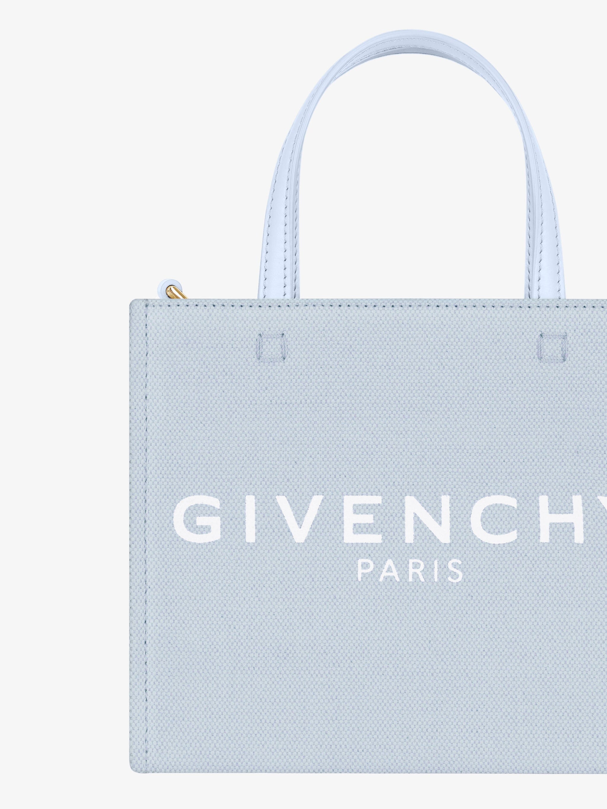 GIvenchy Mini G-Tote shopping bag in canvas Cloud Blue