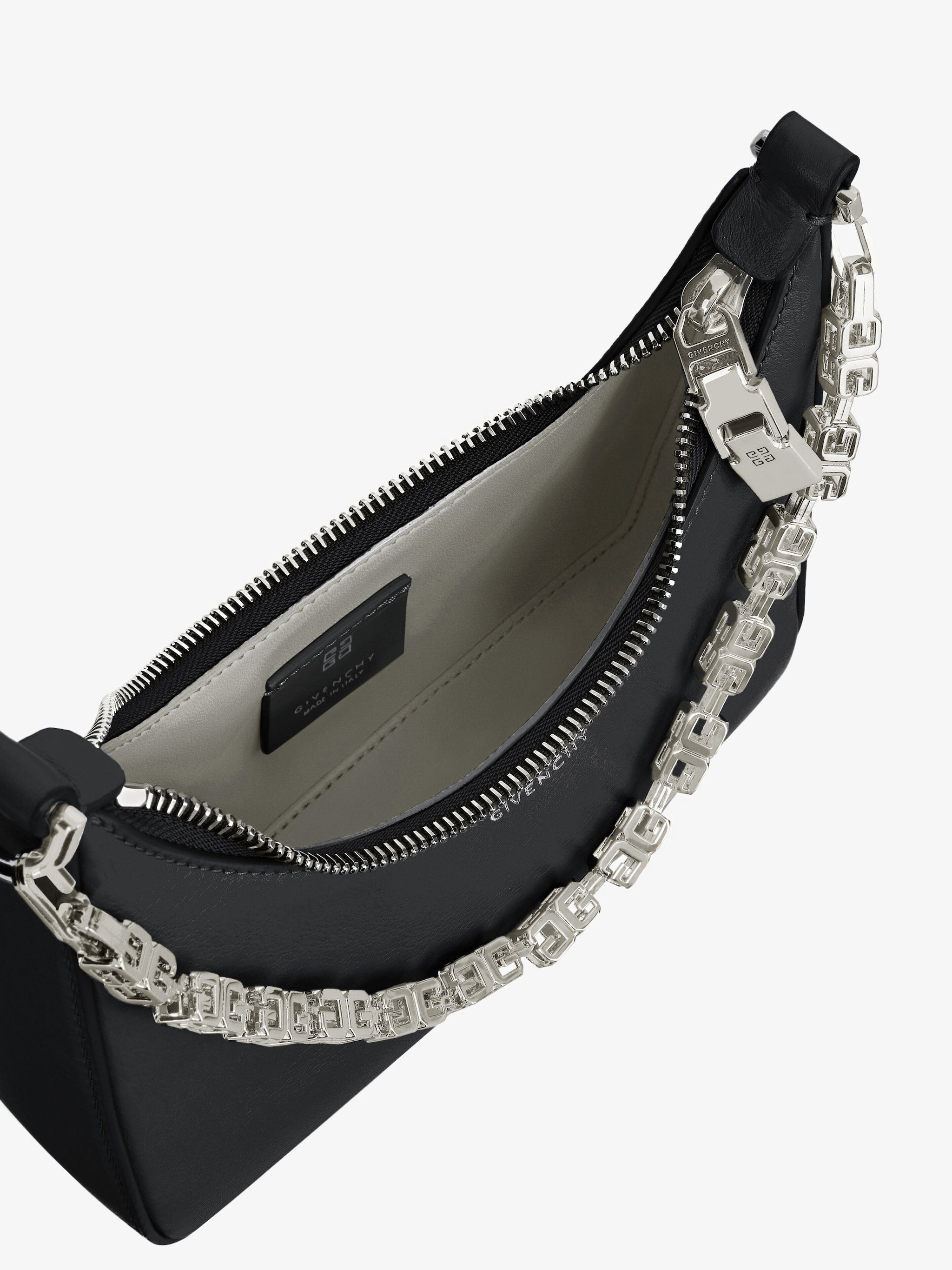 Givenchy Mini Moon Cut Out bag in leather with chain Black