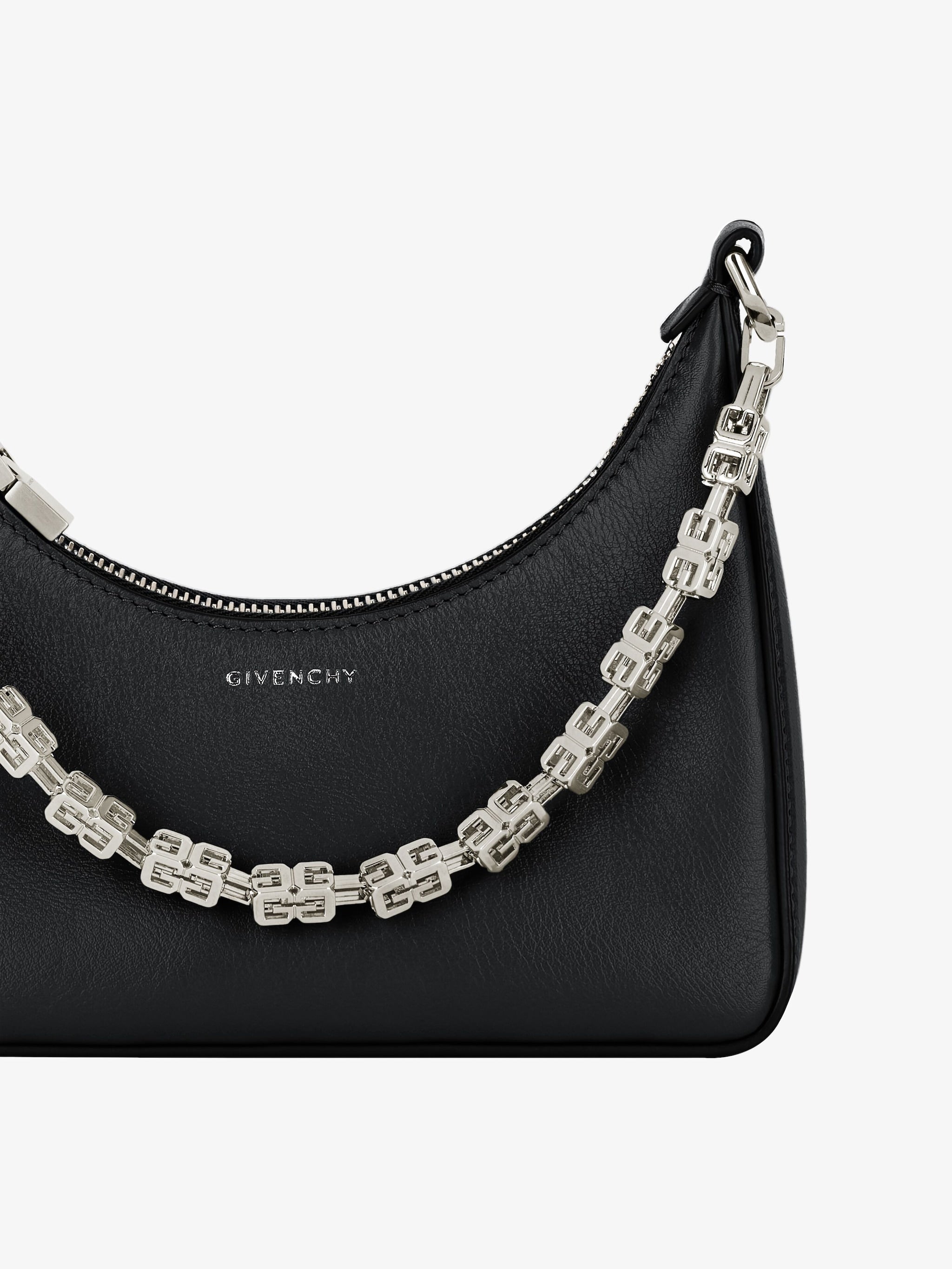 Givenchy Mini Moon Cut Out bag in leather with chain Black