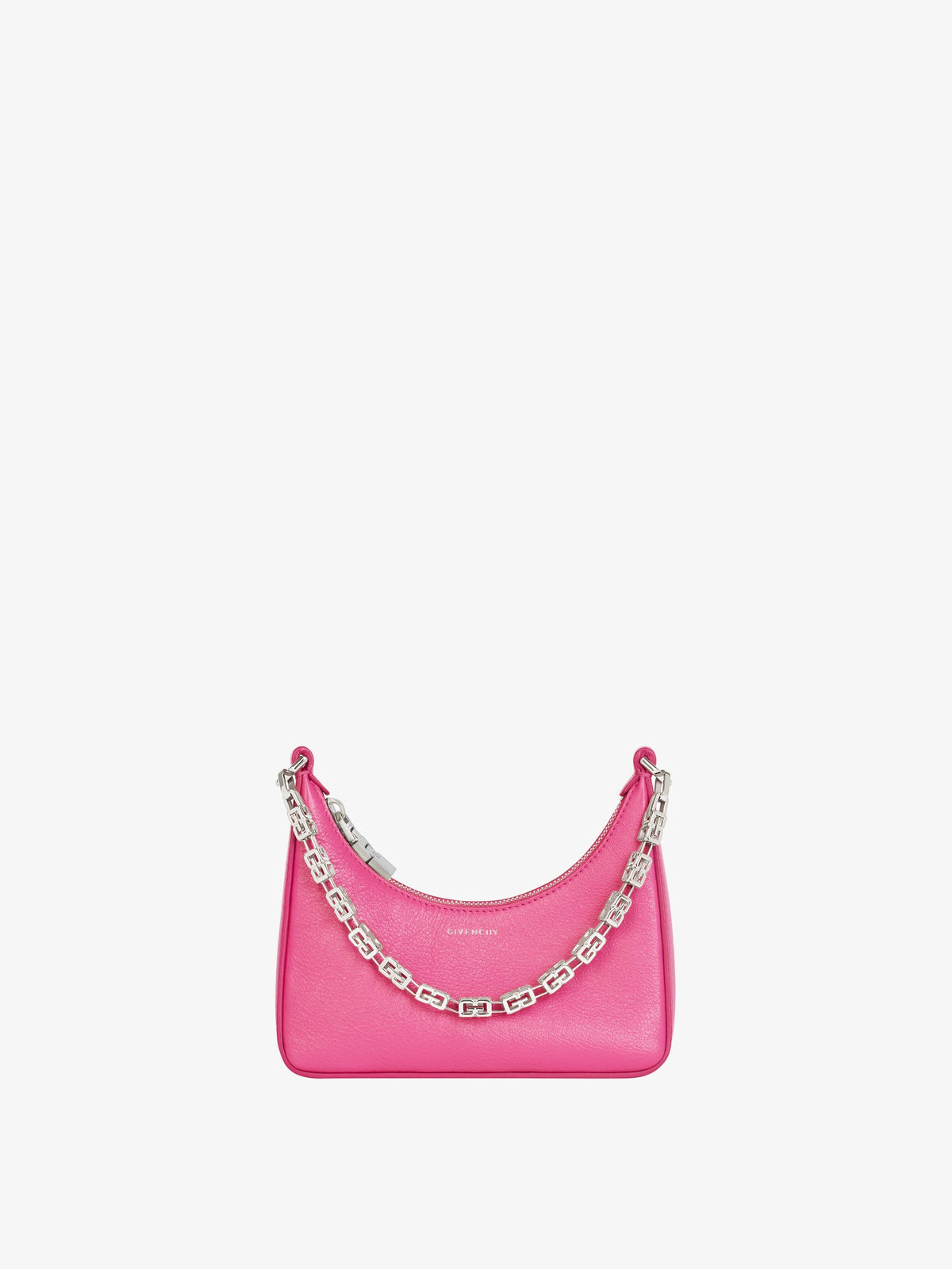 Givenchy Mini Moon Cut Out bag in leather with chain Neon pink