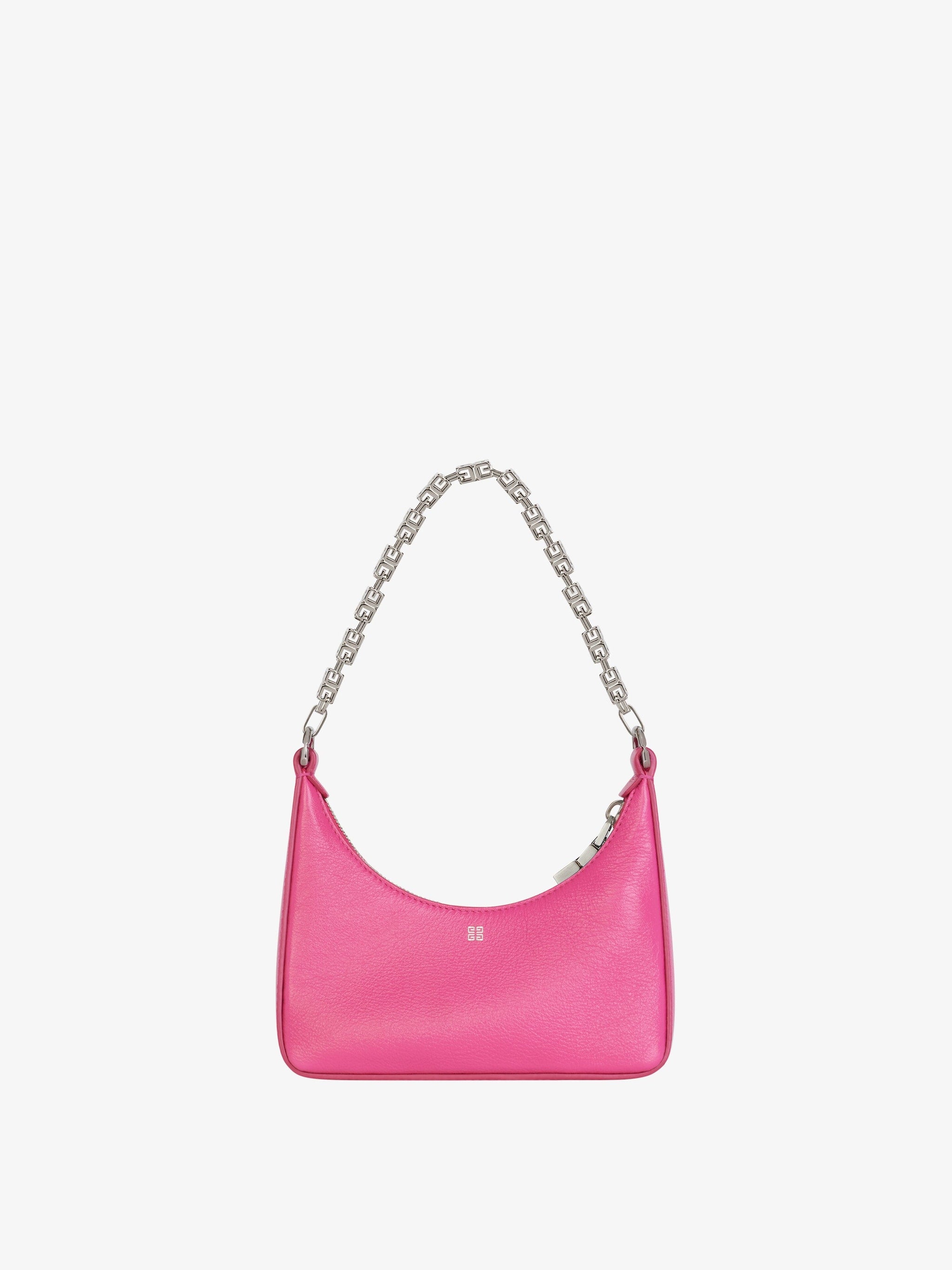 Givenchy Mini Moon Cut Out bag in leather with chain Neon pink