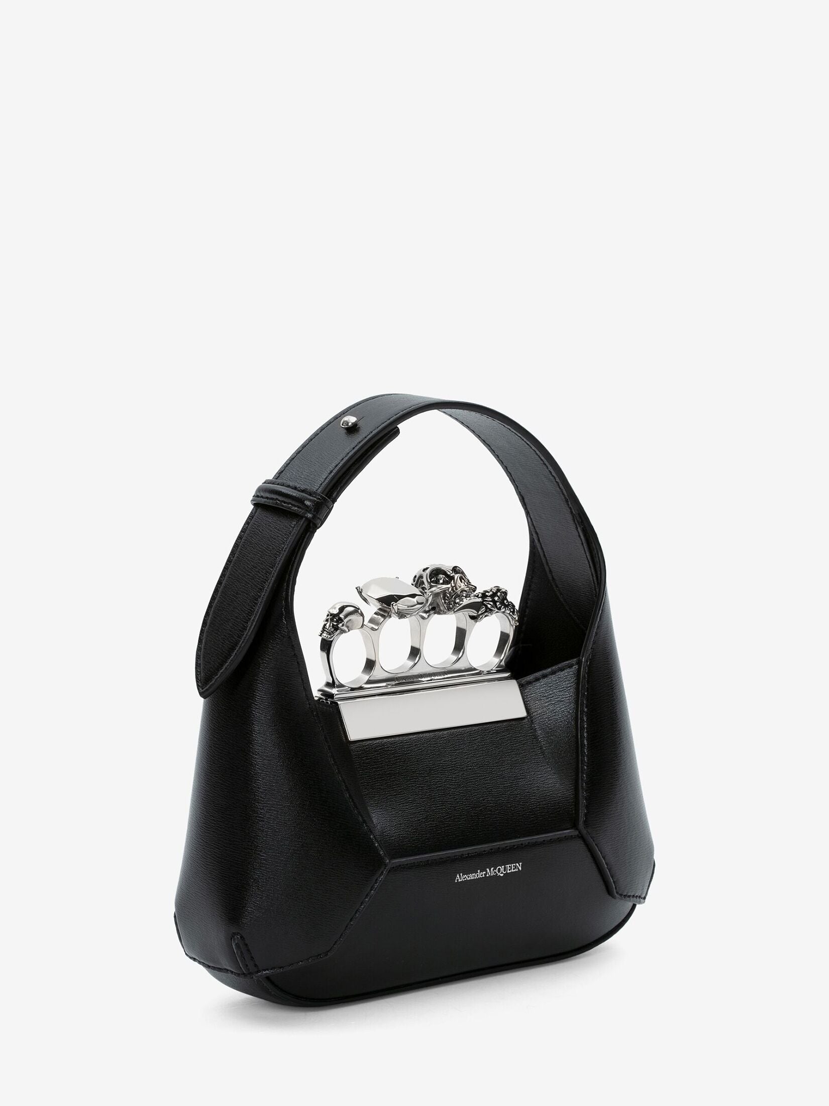 Alexander Mcqueen Women's The Jewelled Hobo Mini Bag in Black