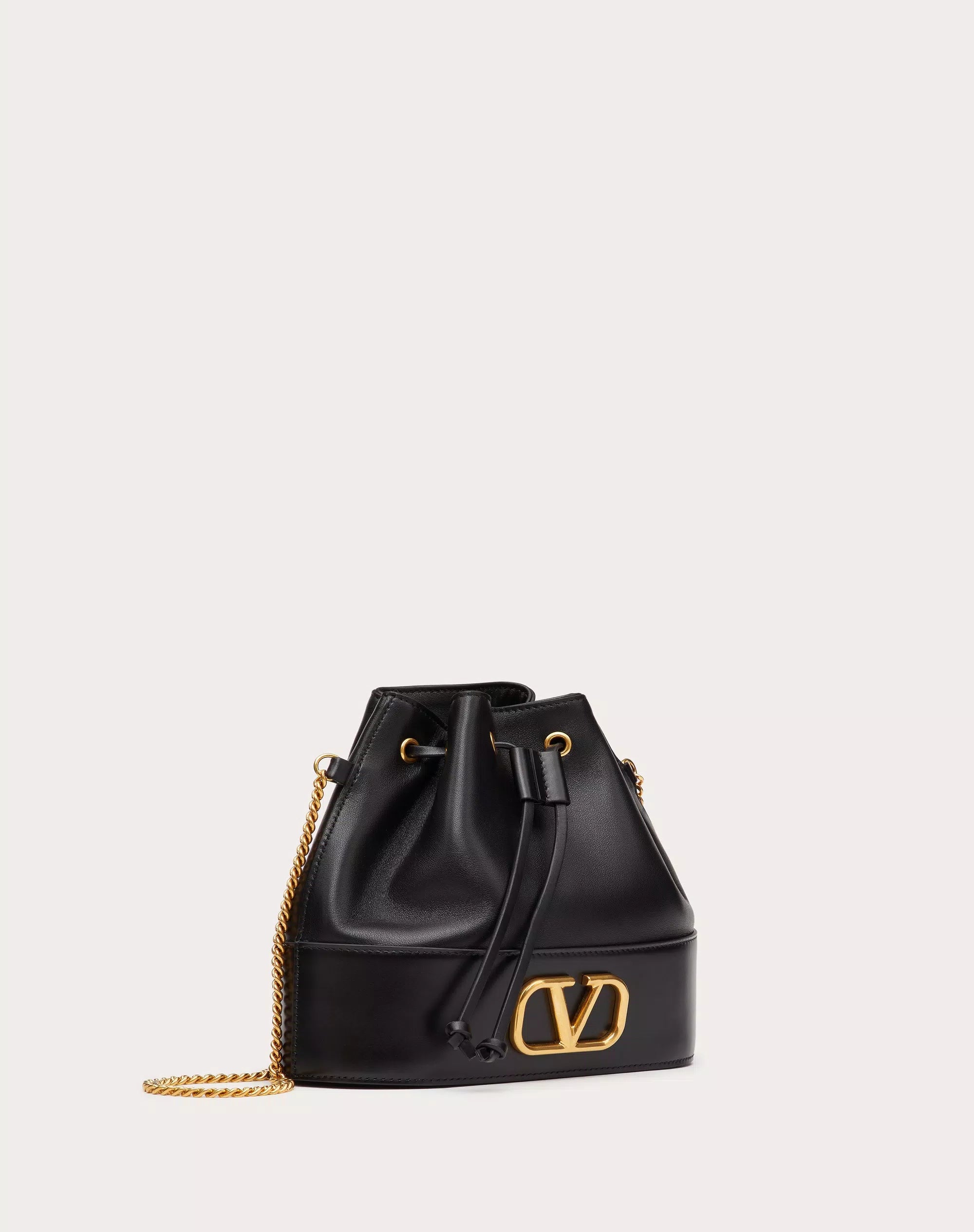 Valentino VLogo Signature mini bucket bag in nappa leather with chain