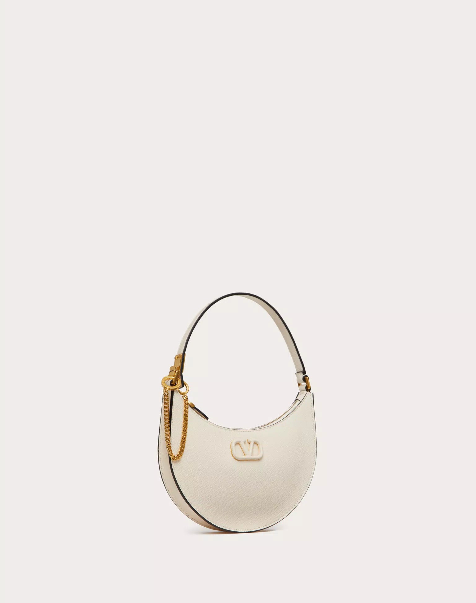 VALENTINO MINI VLOGO SIGNATURE GRAINY CALFSKIN HOBO BAG