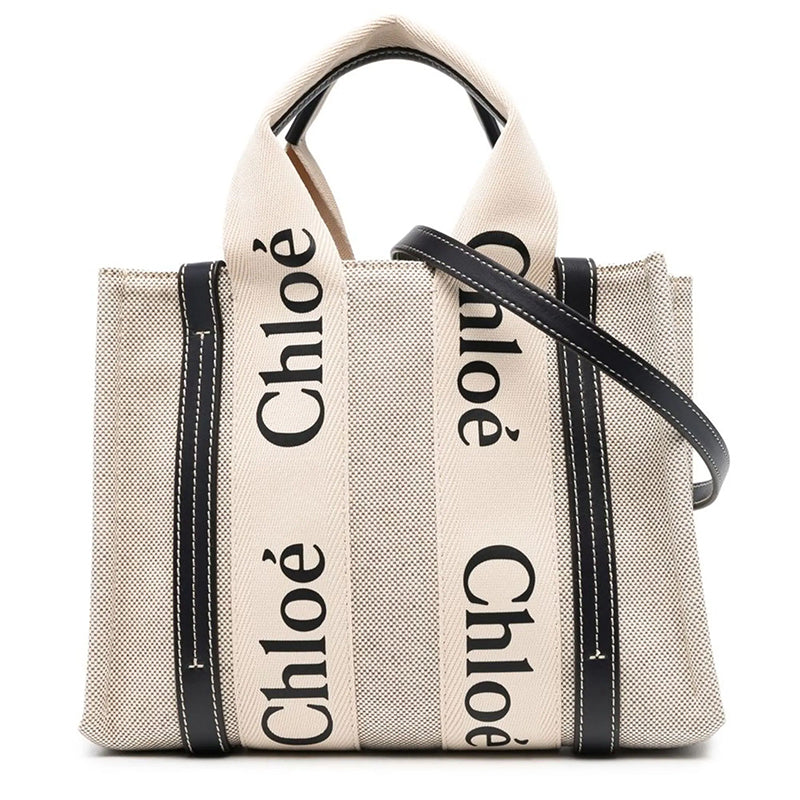 Chloé - Small Woody Tote Bag in Linen