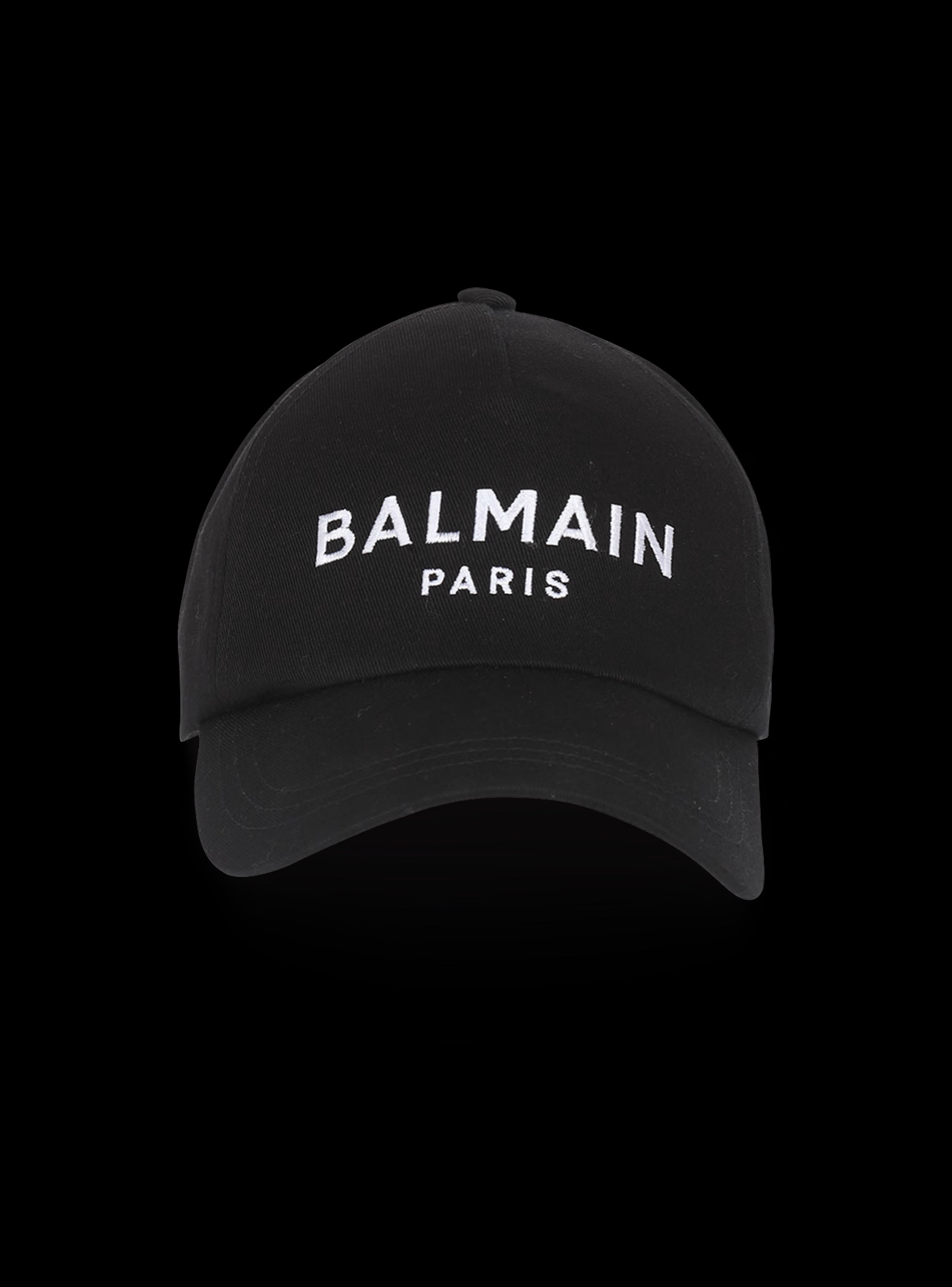 Balmain Cotton cap with Balmain logo Black