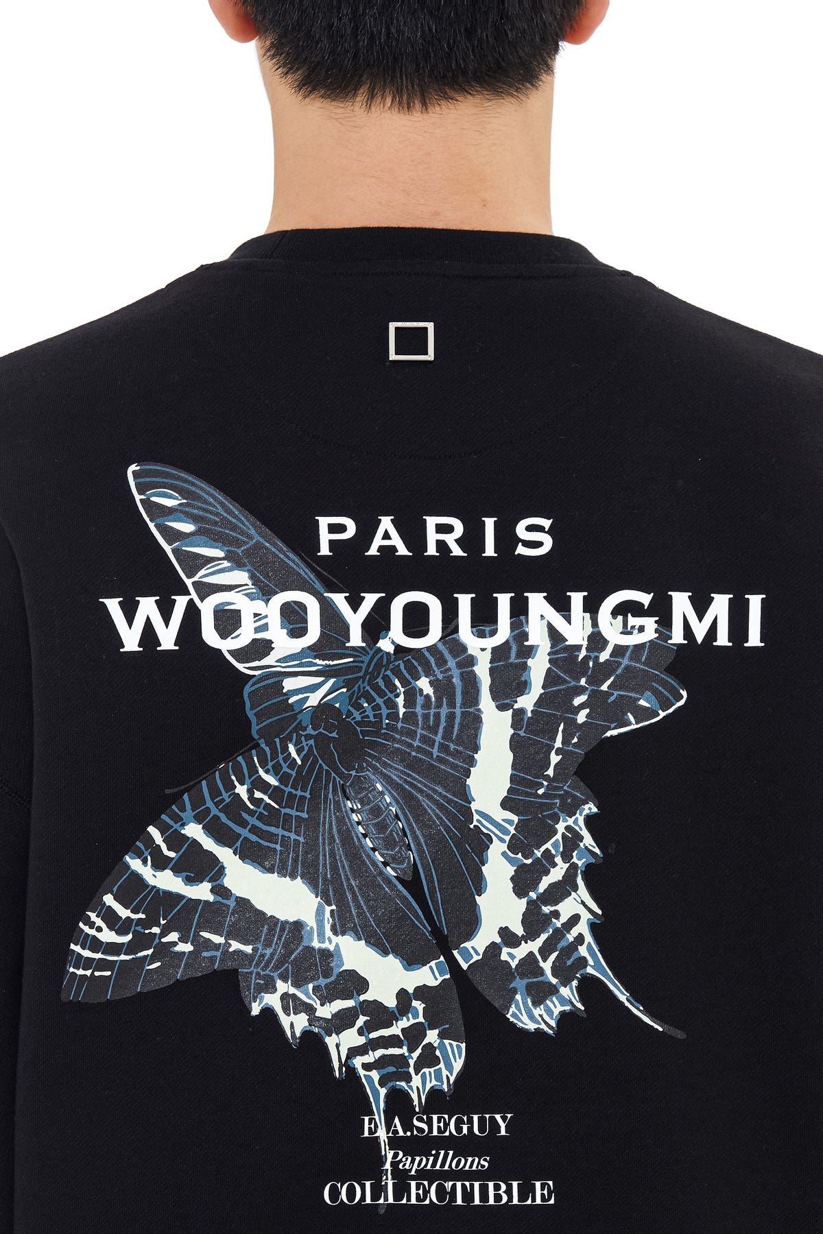 WOOYOUNGMI Black Butterfly Back Logo Sweatshirt