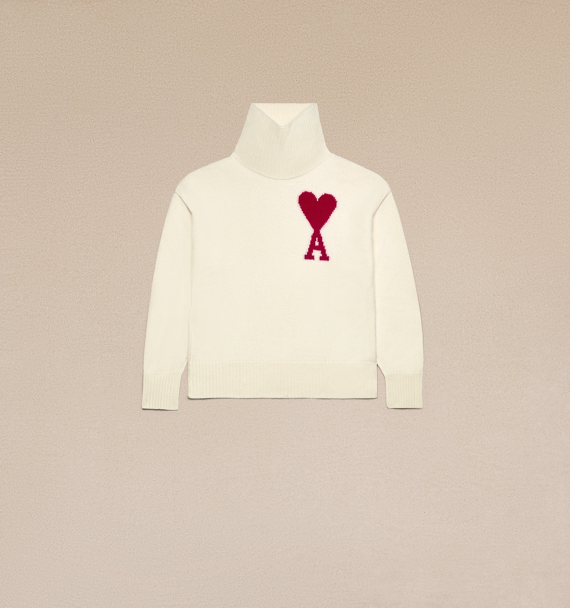 Ami Red Ami de Coeur Sweater White