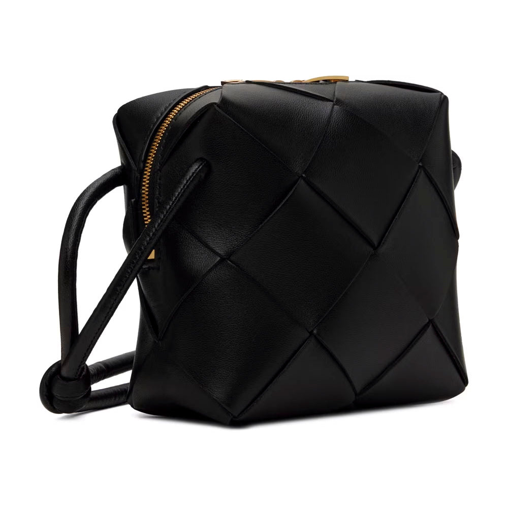 Bottega Veneta Black Mini Cassette Camera Bag