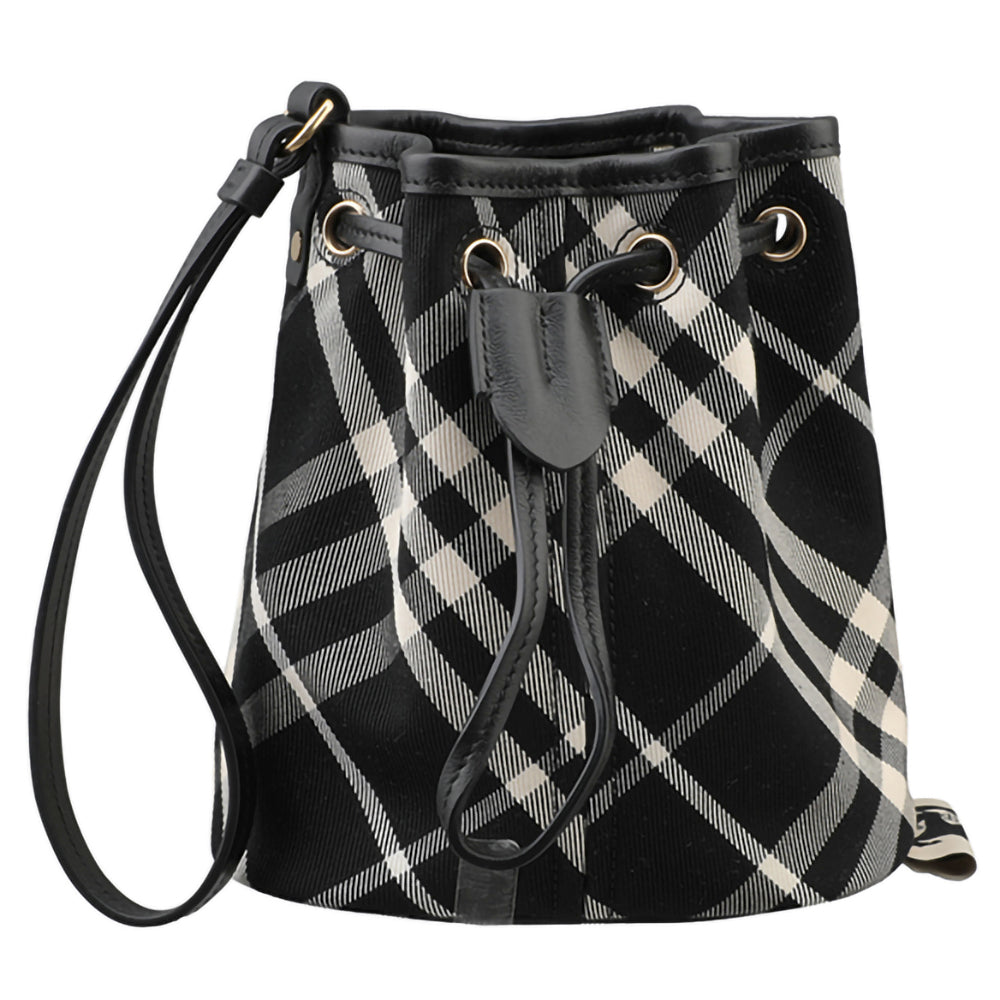 Burberry check drawstring pouch