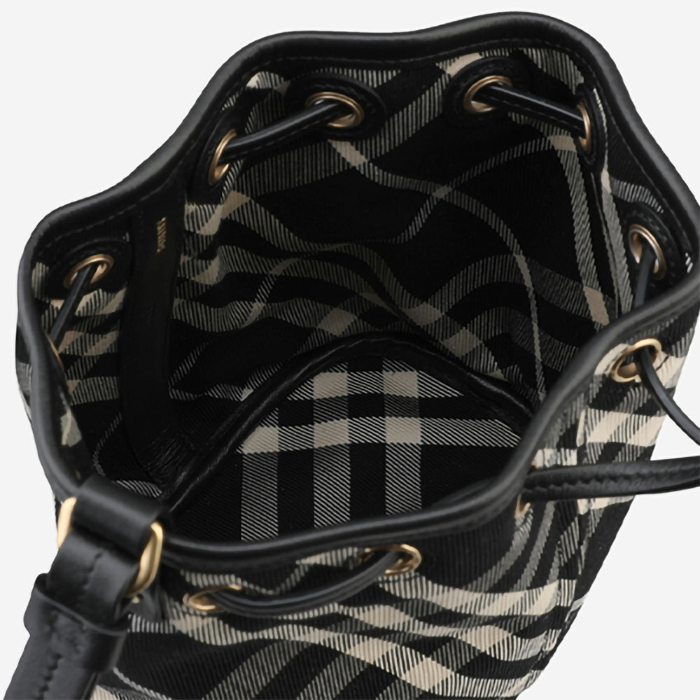 Burberry check drawstring pouch