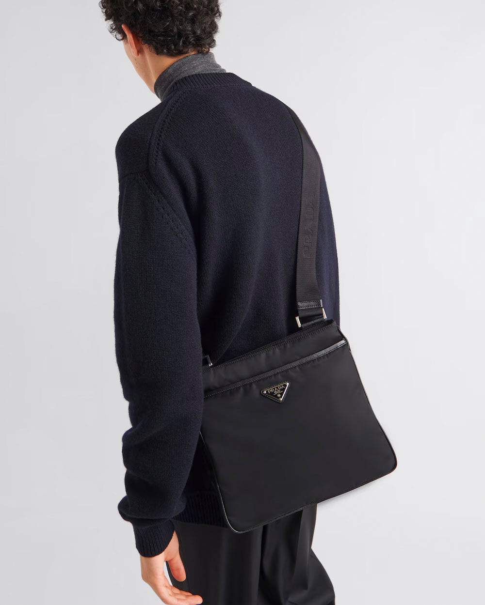 Re-Nylon and Saffiano shoulder bag