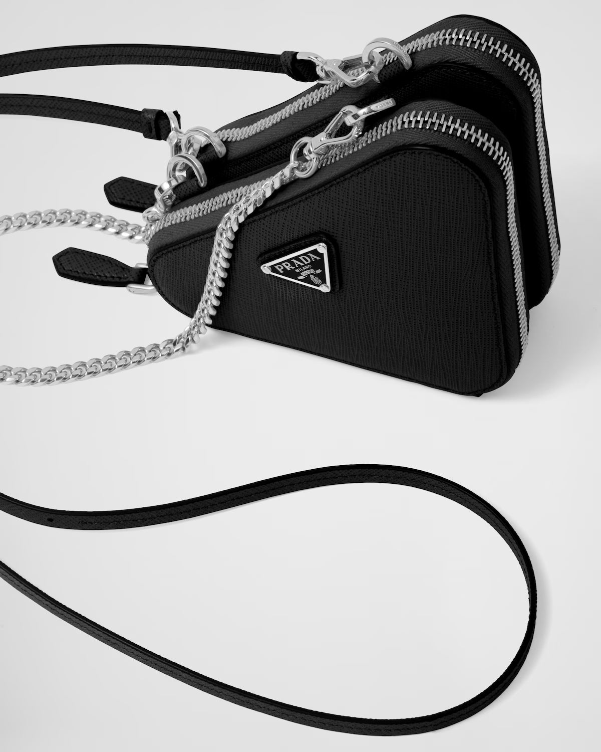 PRADA Saffiano leather mini pouch