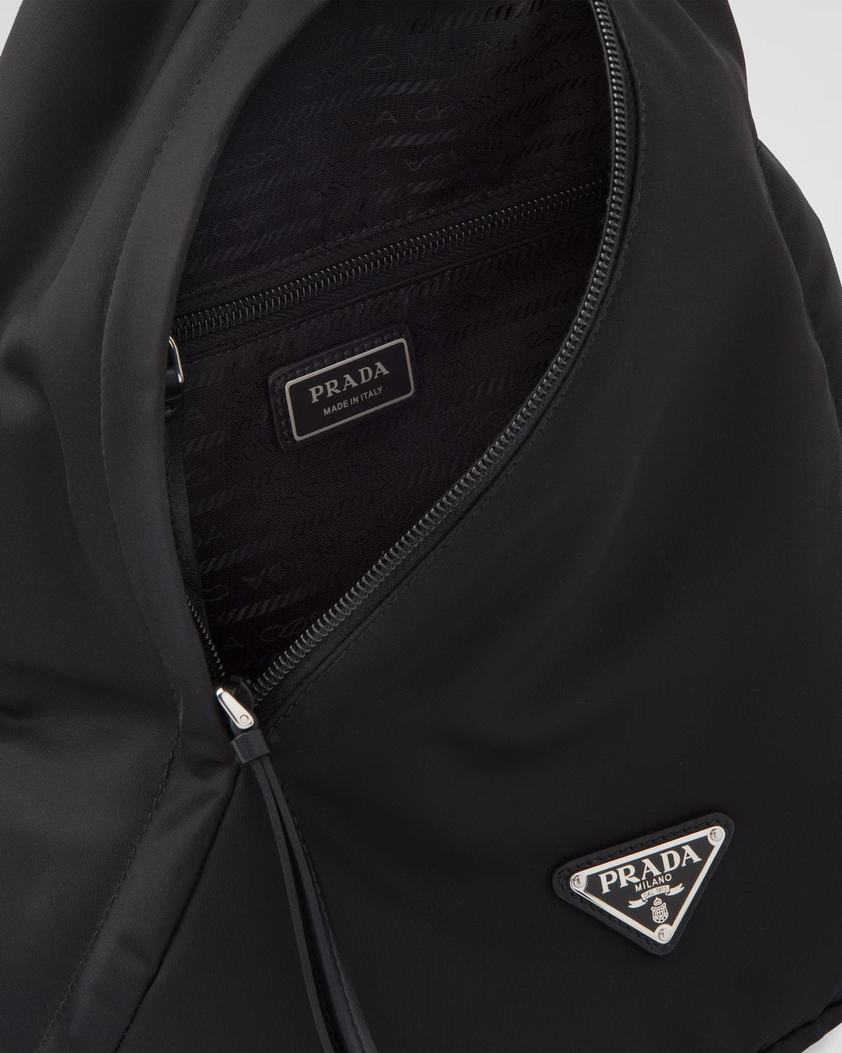 Prada Re-Nylon and leather backpack