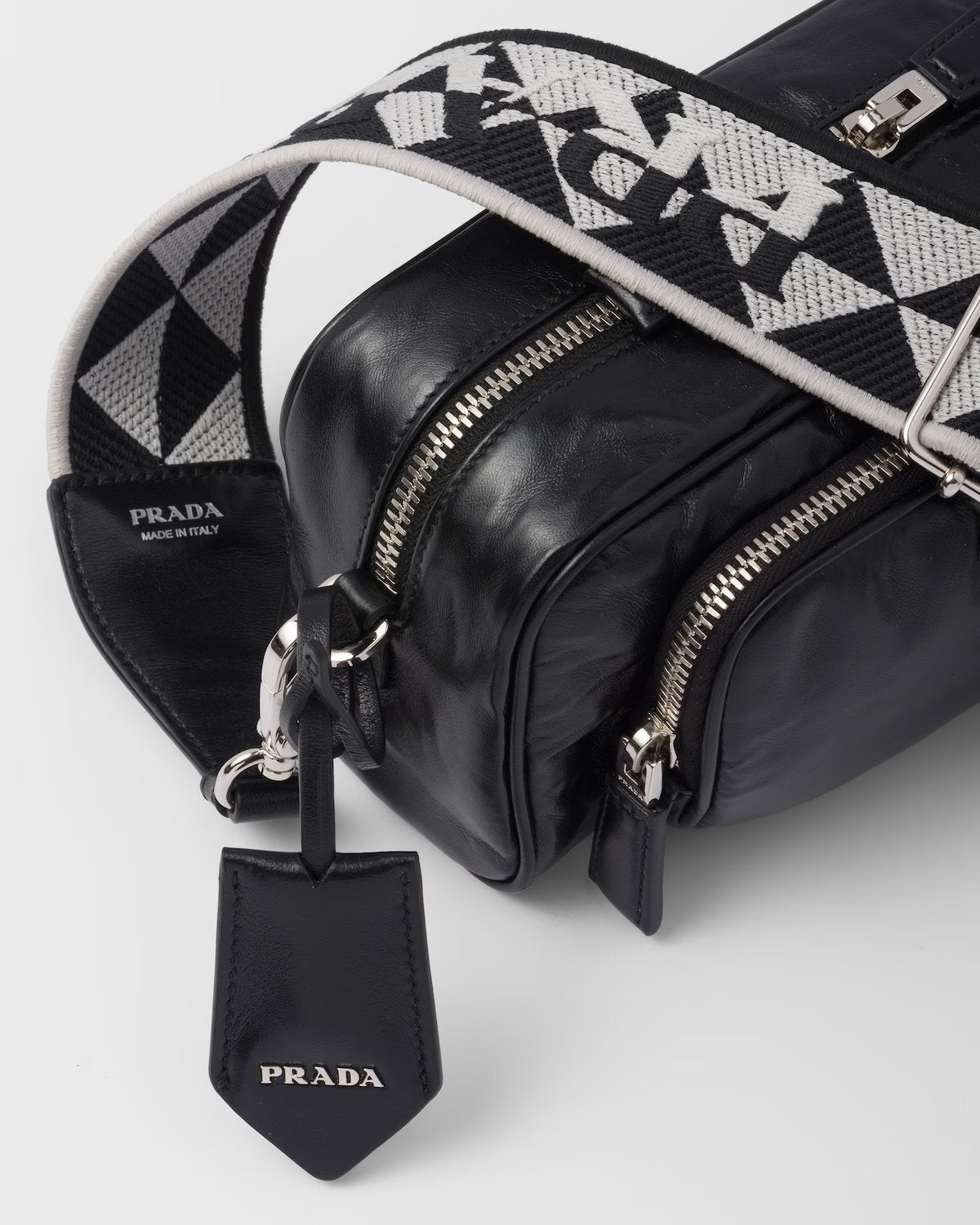 Prada Nappa antique leather multi-pocket shoulder bag