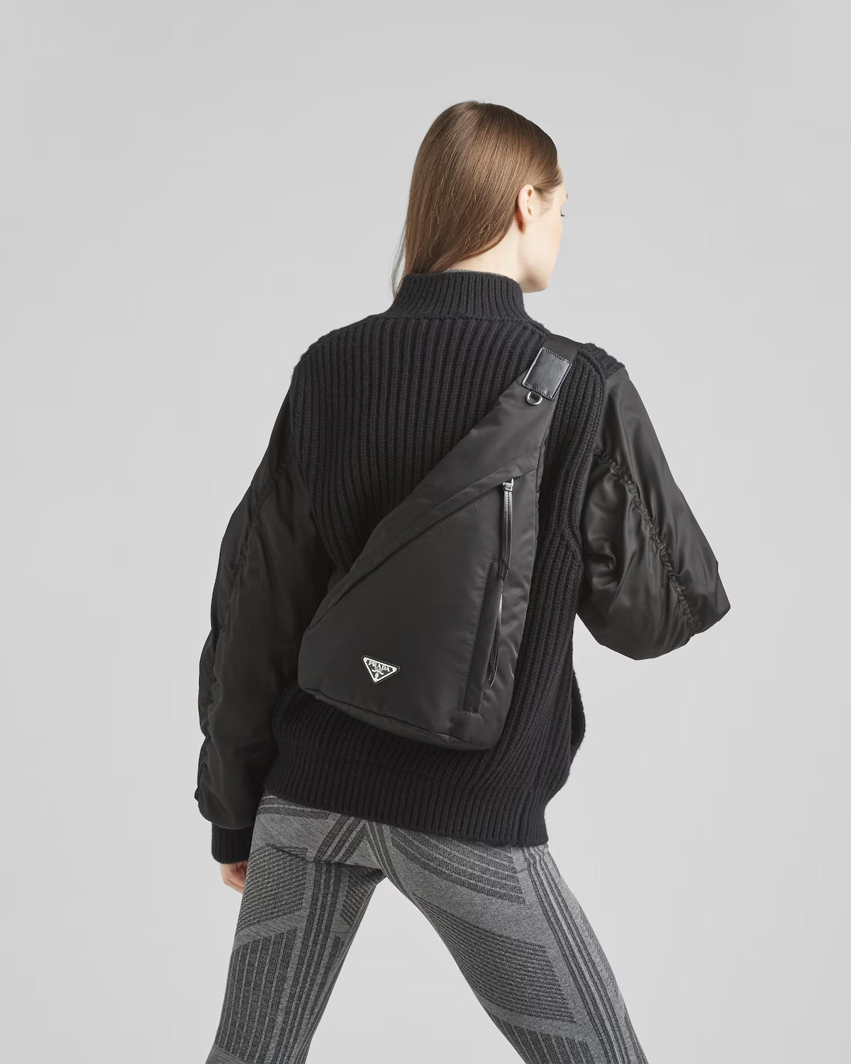 Prada Re-Nylon and leather backpack