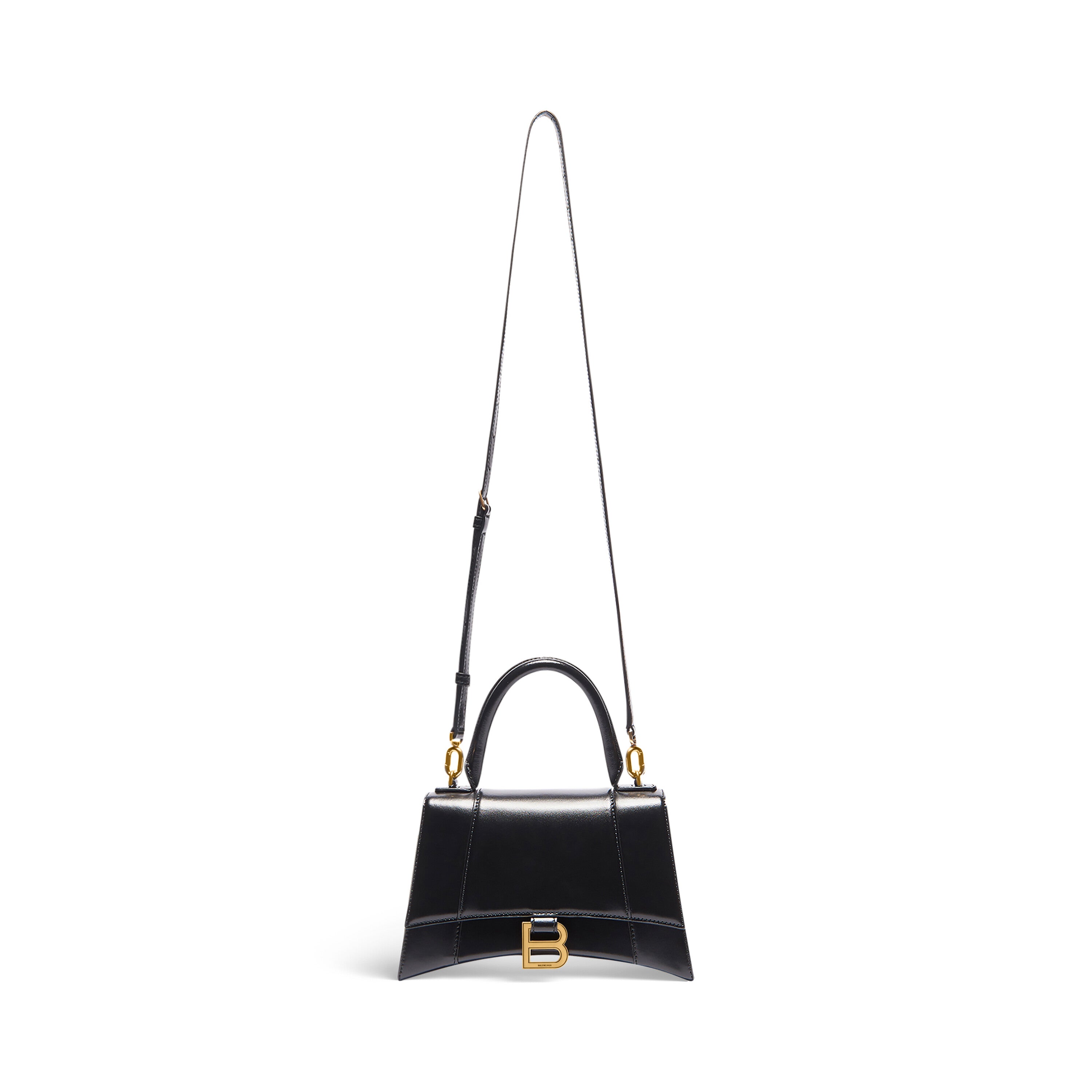 Balenciaga WOMEN'S HOURGLASS SMALL HANDBAG BOX IN BLACK