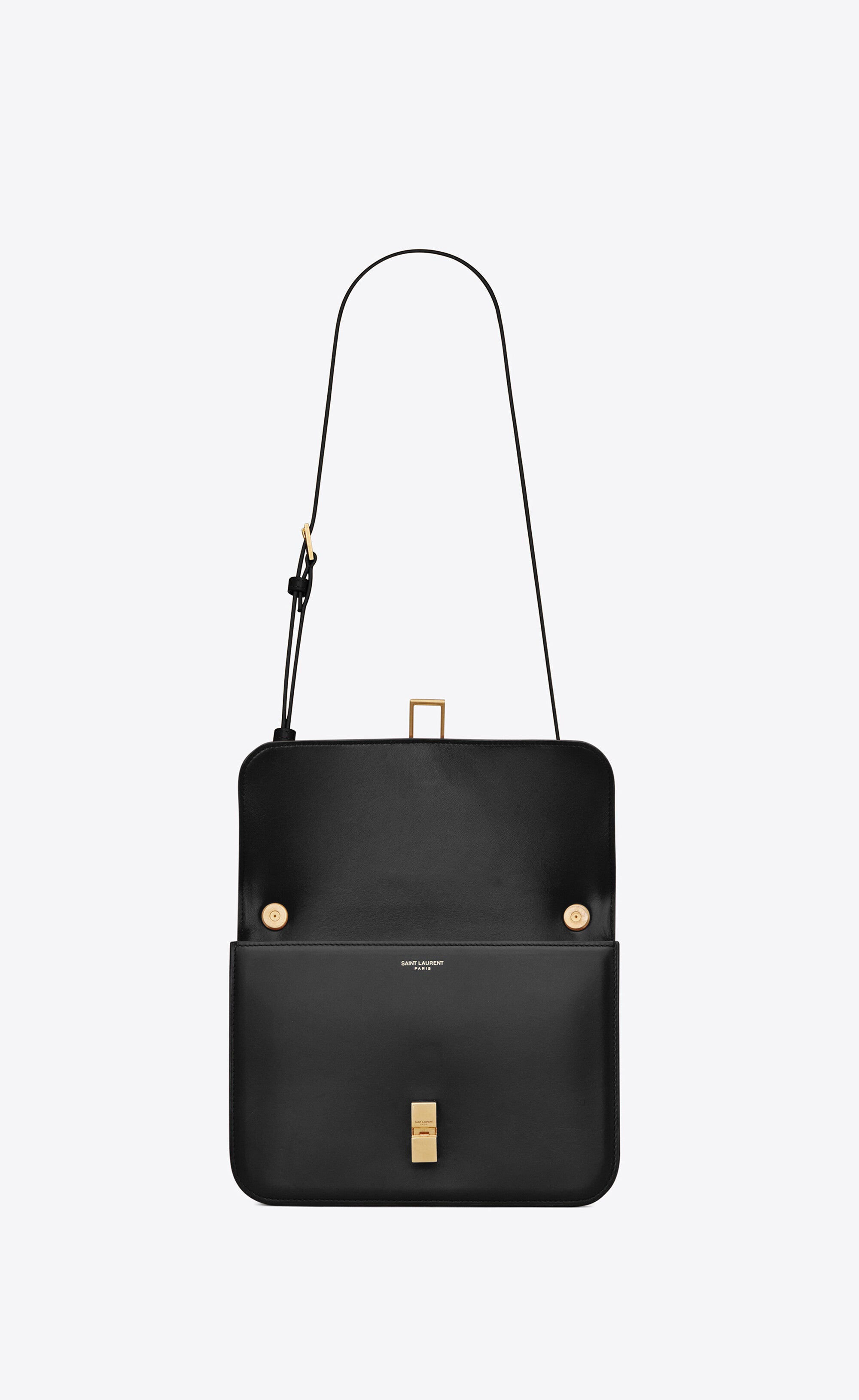 Saint Laurent LE CARRÉ SATCHEL IN BOX SAINT LAURENT LEATHER