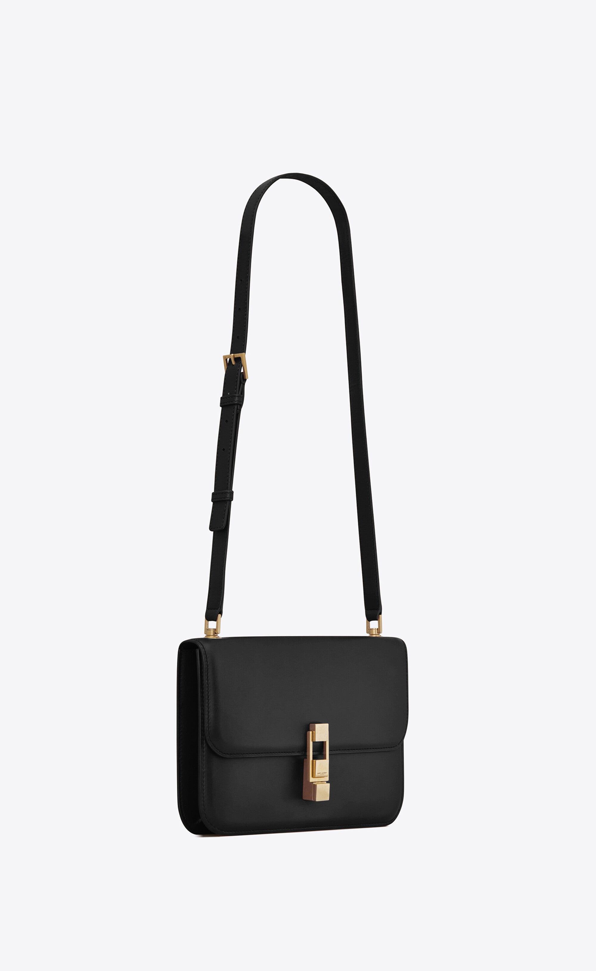 Saint Laurent LE CARRÉ SATCHEL IN BOX SAINT LAURENT LEATHER