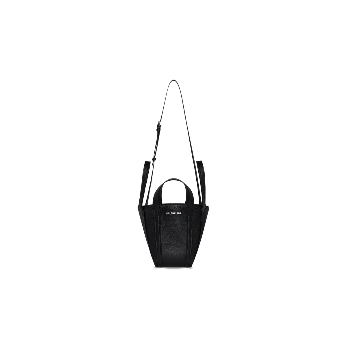 Balenciaga WOMEN'S EVERYDAY XS NORTH SOUTH SHOULDER TOTE BAG IN BLACK