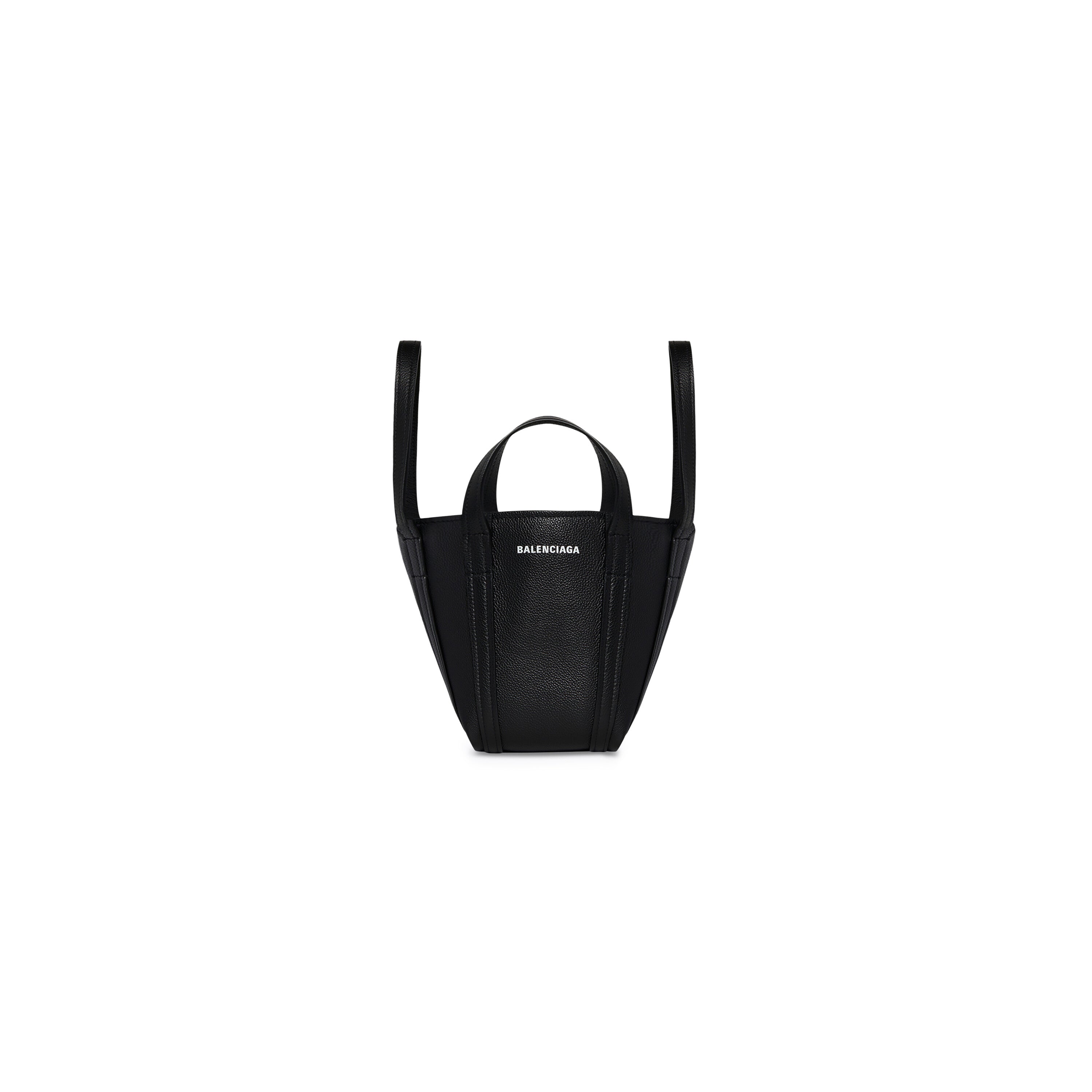 Balenciaga WOMEN'S EVERYDAY XS NORTH SOUTH SHOULDER TOTE BAG IN BLACK