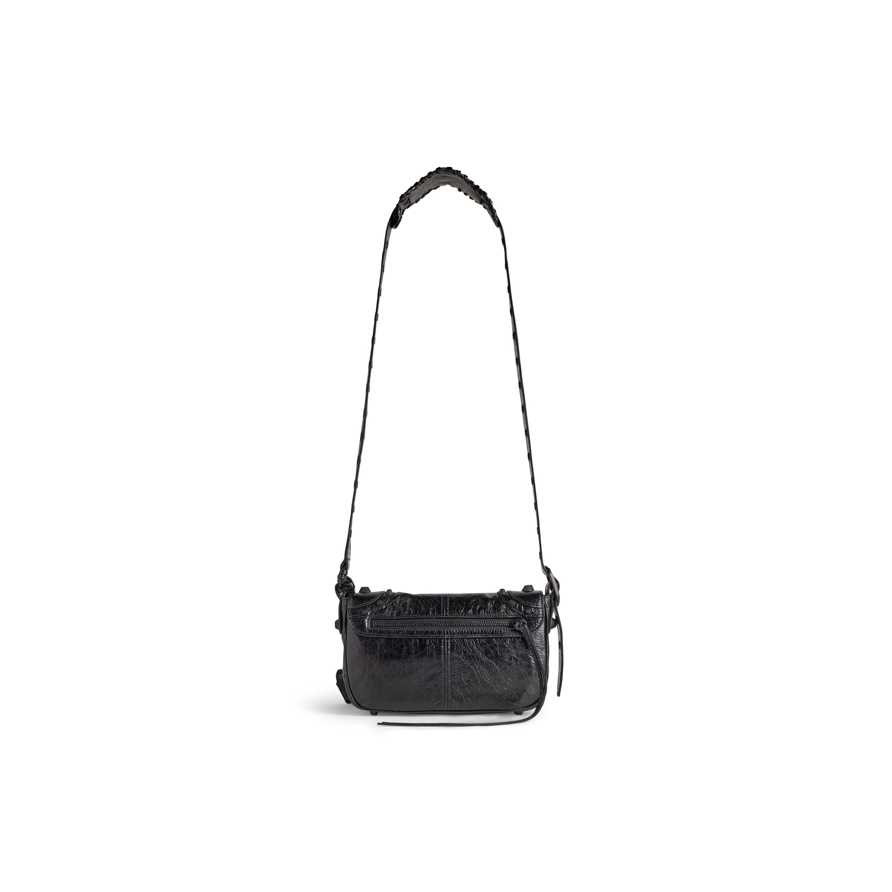 Balenciaga MEN'S LE CAGOLE MEN XS FLAP BAG IN BLACK