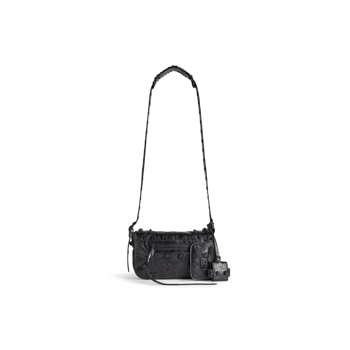 Balenciaga MEN'S LE CAGOLE MEN XS FLAP BAG IN BLACK