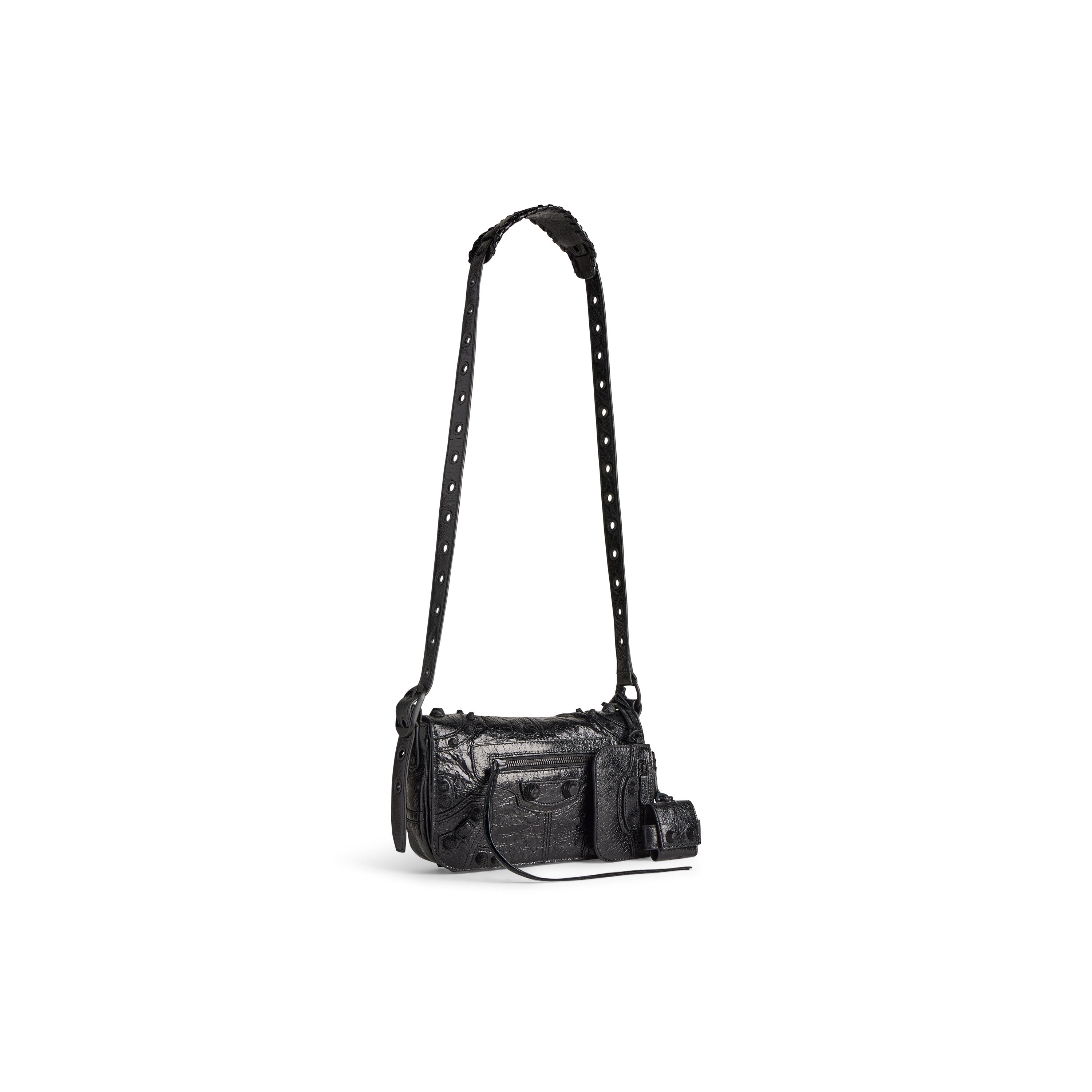 Balenciaga MEN'S LE CAGOLE MEN XS FLAP BAG IN BLACK